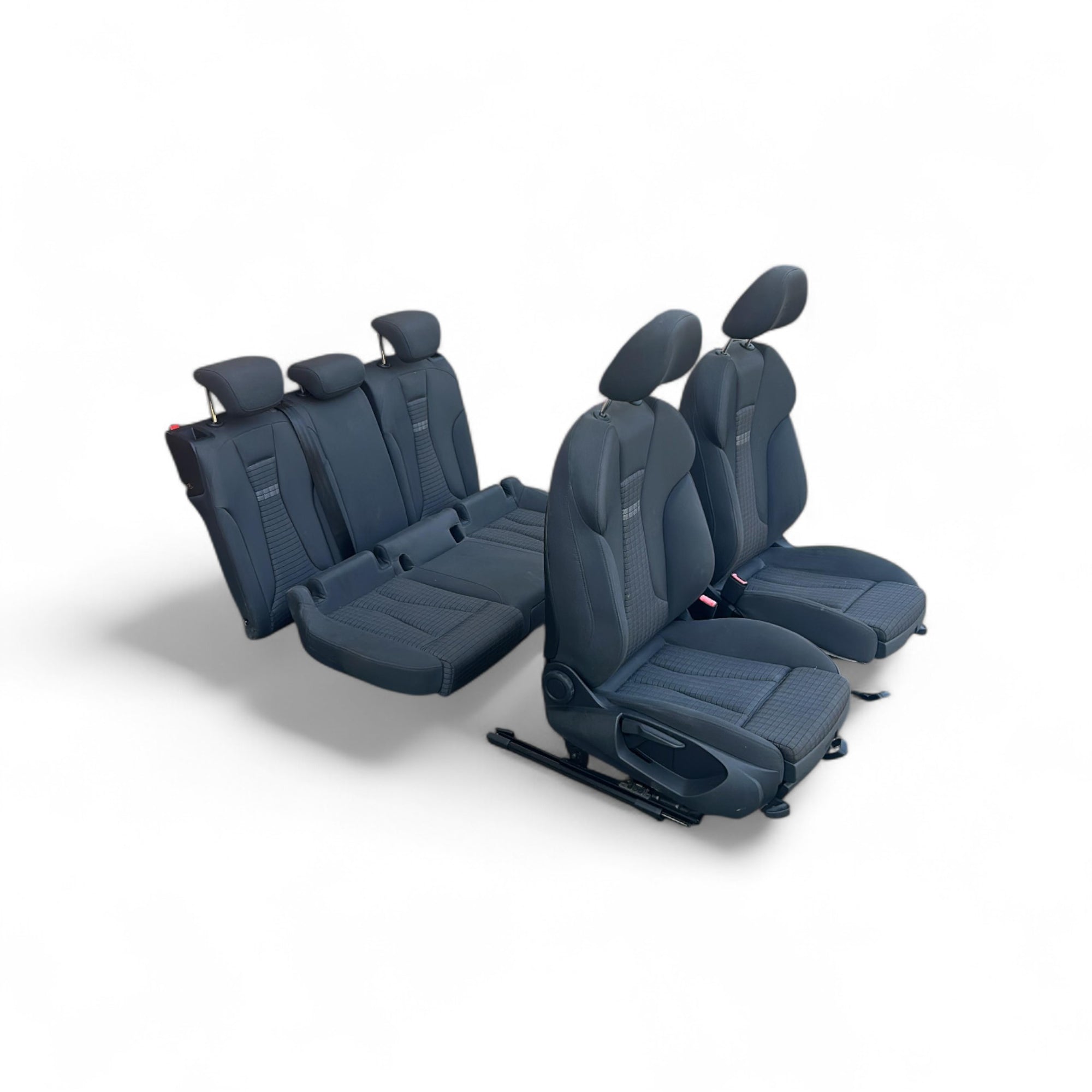 Polsterung / Sitze aus schwarzem Leder und Stoff für Audi A3 (8V) (2012 > 2020) 