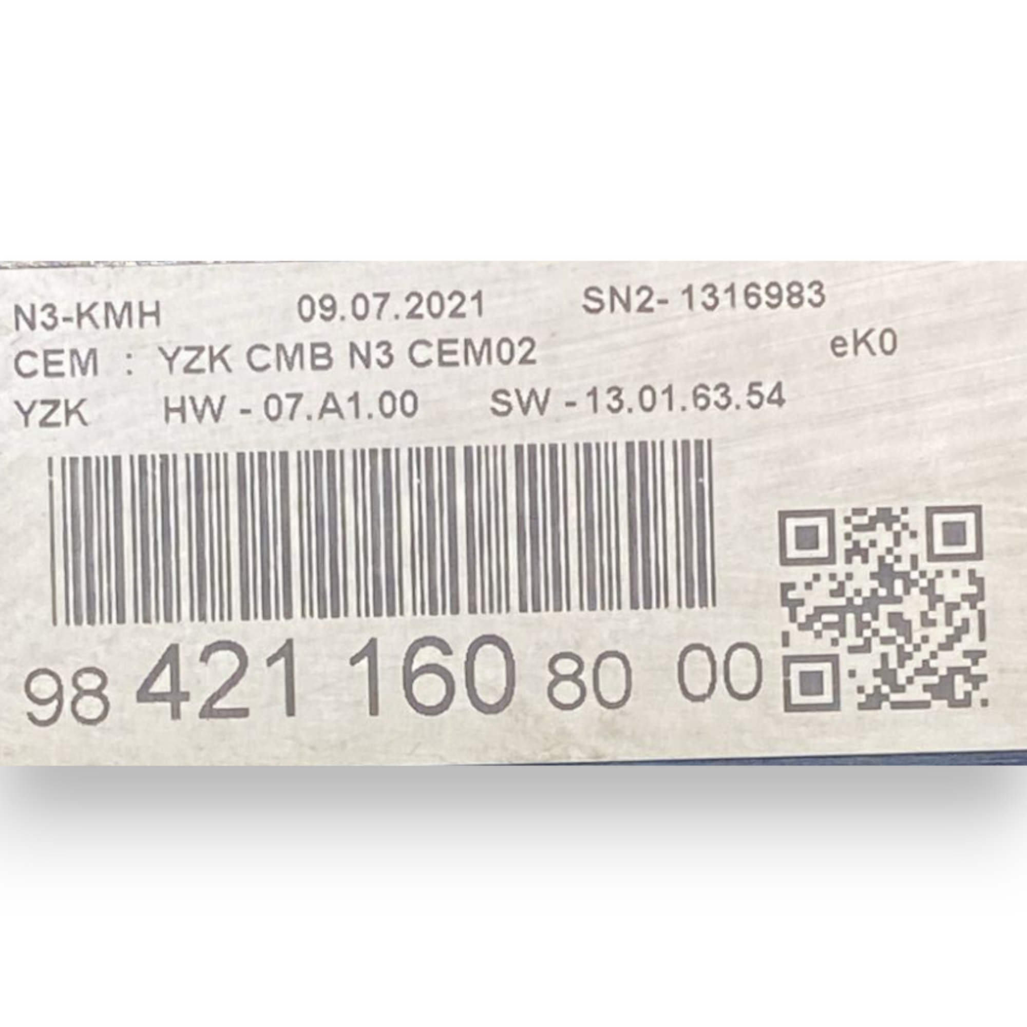 tachymètre / compteur de kilomètres peugeot expert cod:984211608000 (2016-) 