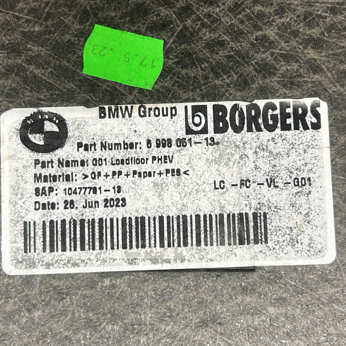 Alfombrilla / repisa del maletero bmw x3 g01 cod:6998051 (2017 > 2024) 
