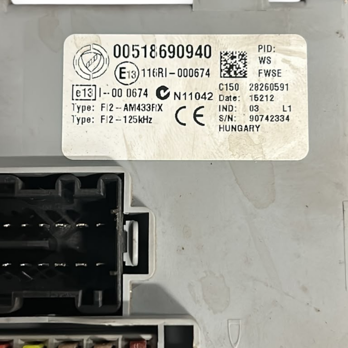Body computer fiat grande punto 1.2 gasoline code:00518690940 (2005 > 2012) 