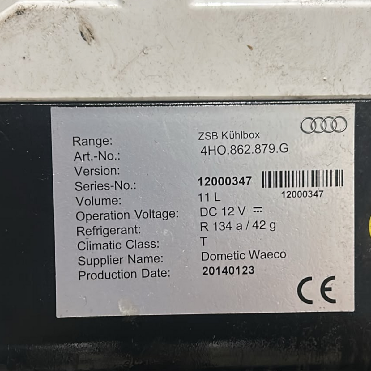 Frigorífico / frigobox audi a8 d4 cod:4h0862879g (2010 > 2017) 