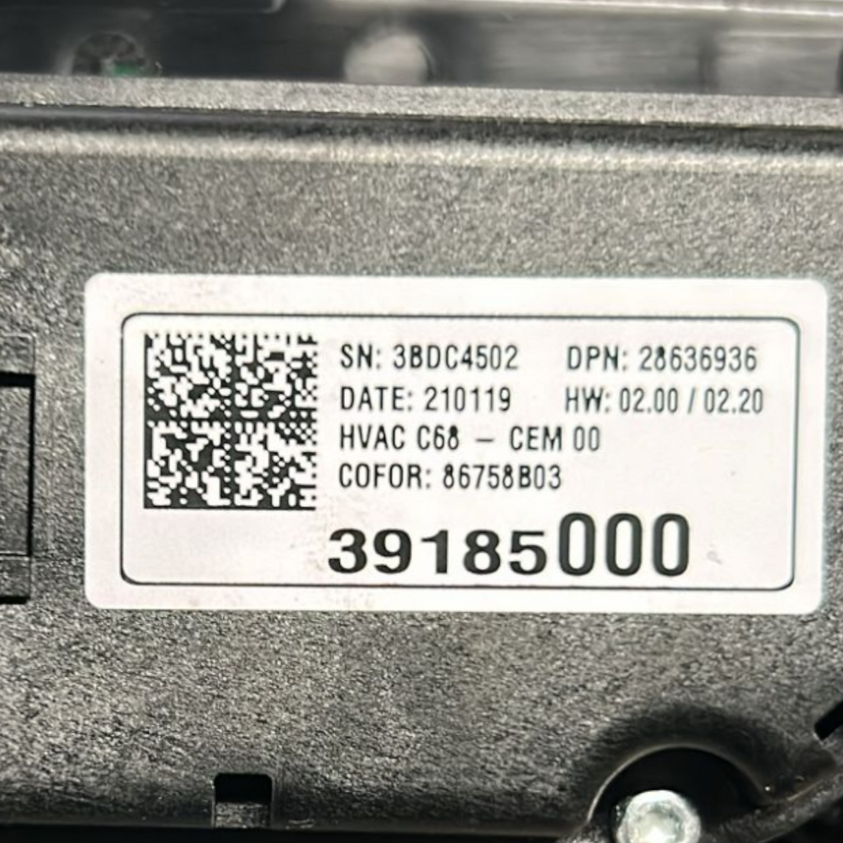 Avtomatska klimatska naprava Opel Corsa F koda:39185000 (2019 >)