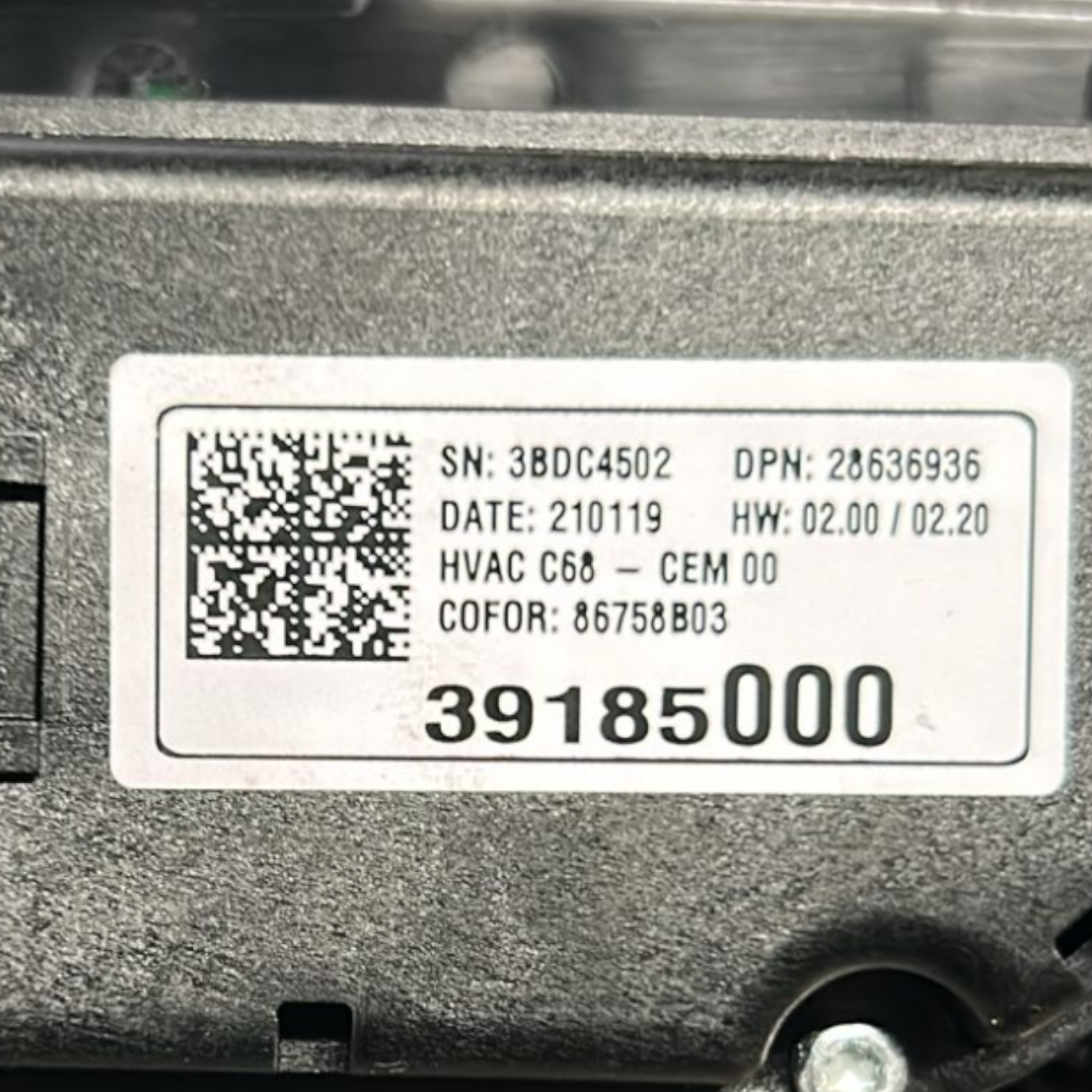 Avtomatska klimatska naprava Opel Corsa F koda:39185000 (2019 >)