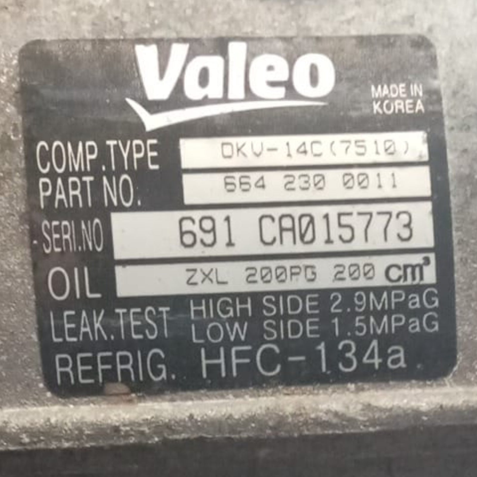 Klimakompressor Ssangyong Actyon 1 Cod . 6642300011 2.0 Diesel (2006 > 2018) 