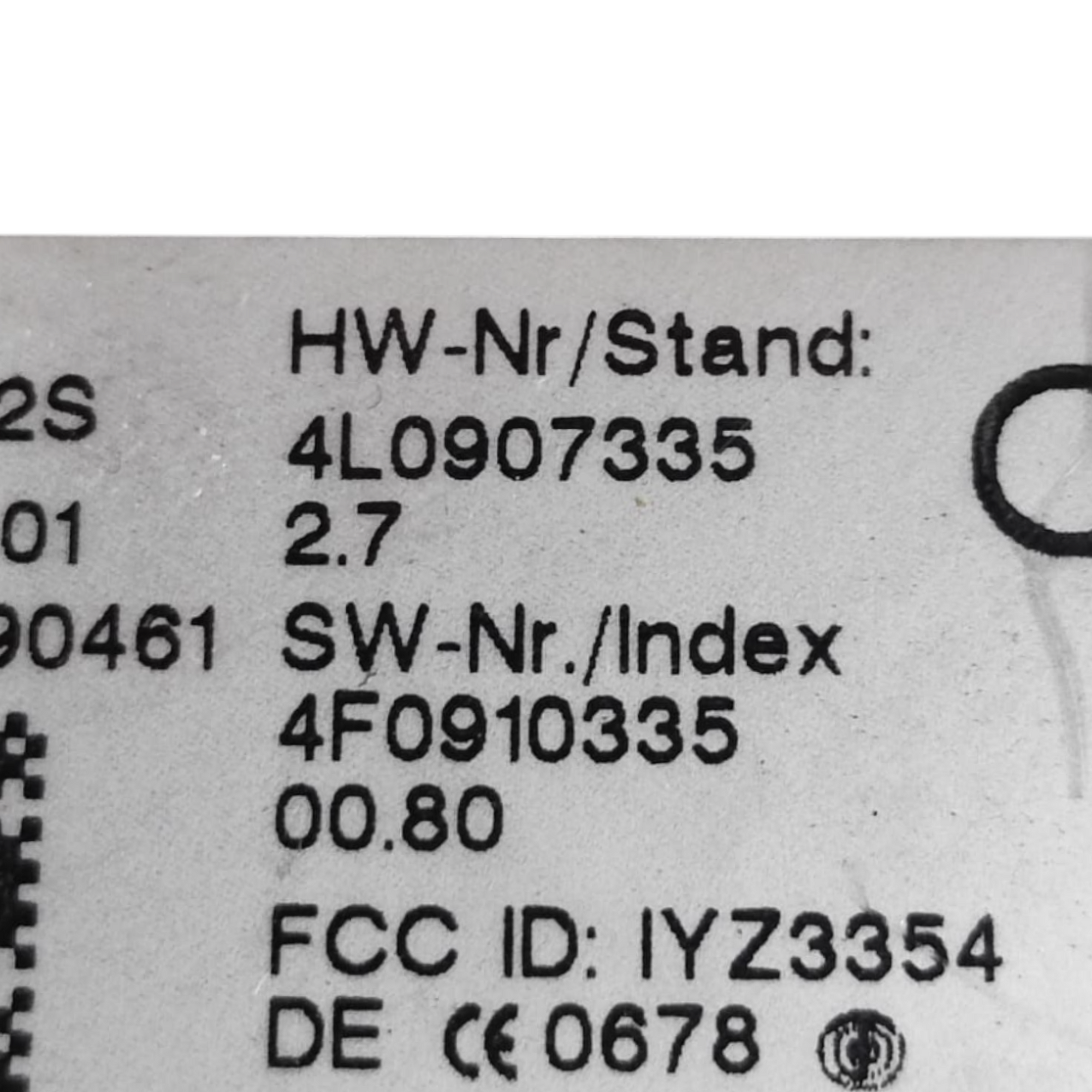 Conférer / module AUDI Q7 COD sans clé: 4L0907335 (2005-2015)