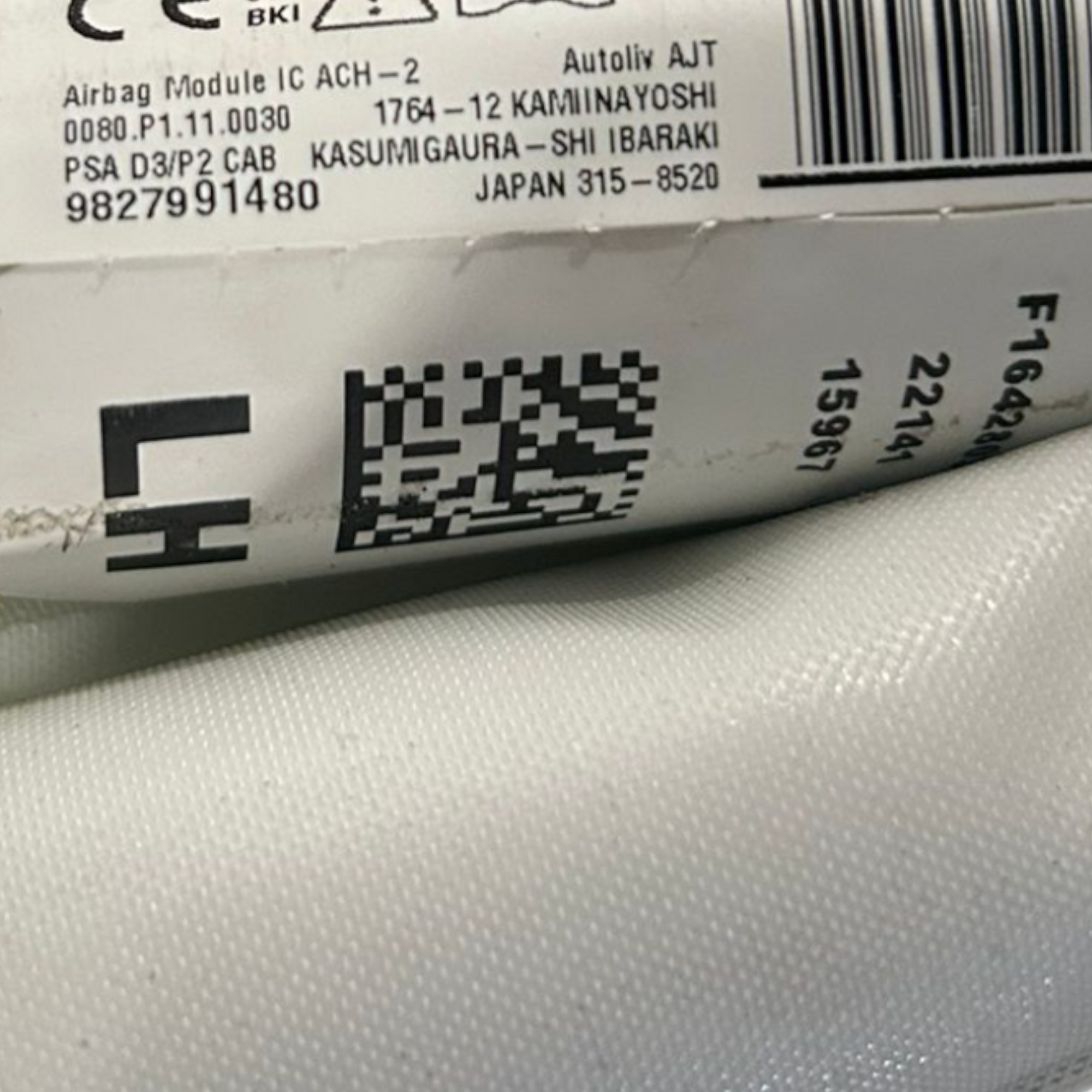 Airbag latéral avant gauche opel corsa f cod:9827991480 (2019 >) 
