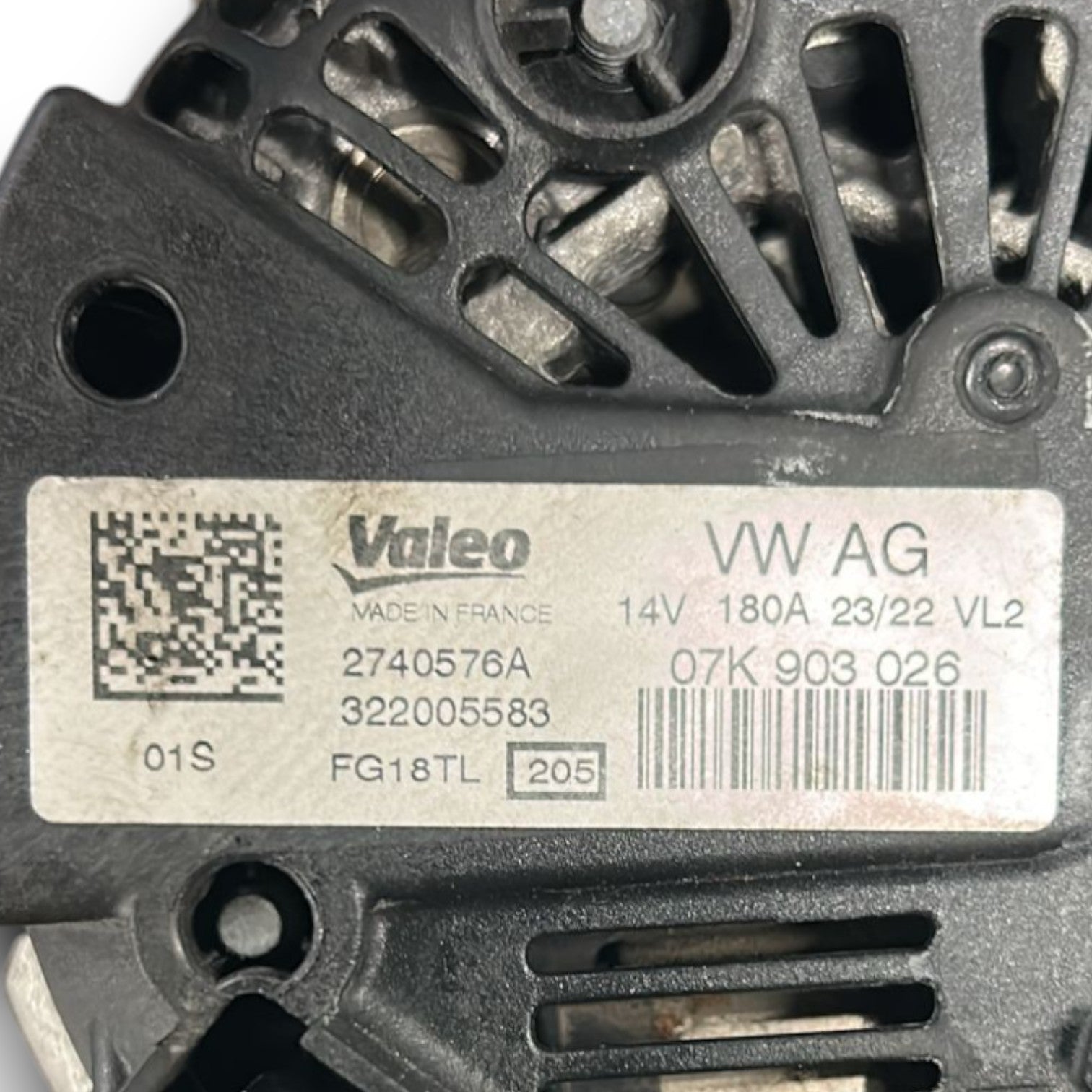 Alternatore audi rs3 2.5 benzina cod:07K903026 (2021 >)
