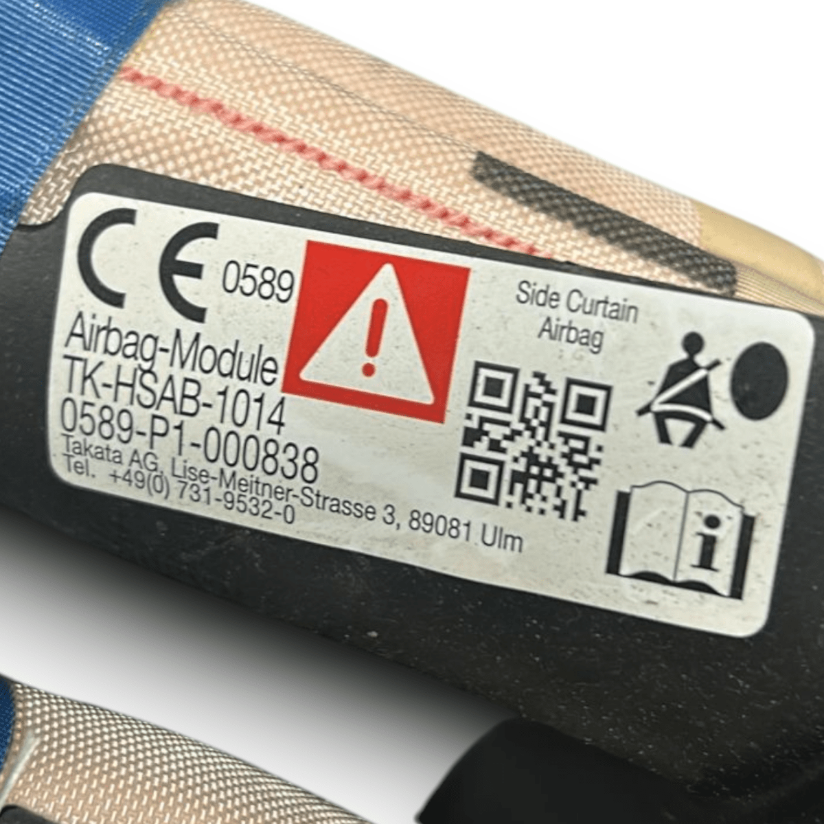 Airbag a tendina anteriore destra honda civic x cod:0589 - p1 - 000838 (2015 > 2021) - F&P CRASH SRL - Ricambi Usati