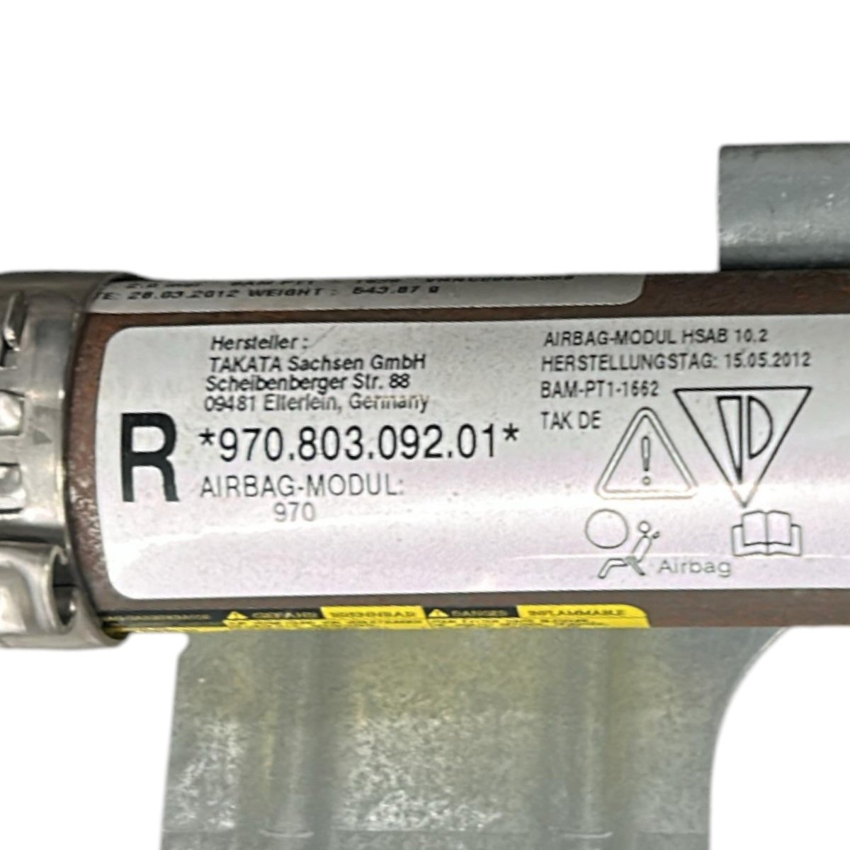 Airbag A Tendina Anteriore Destra Porsche Panamera I (970) cod.97080309201 (2009 > 2016) - F&P CRASH SRLS - Ricambi Usati