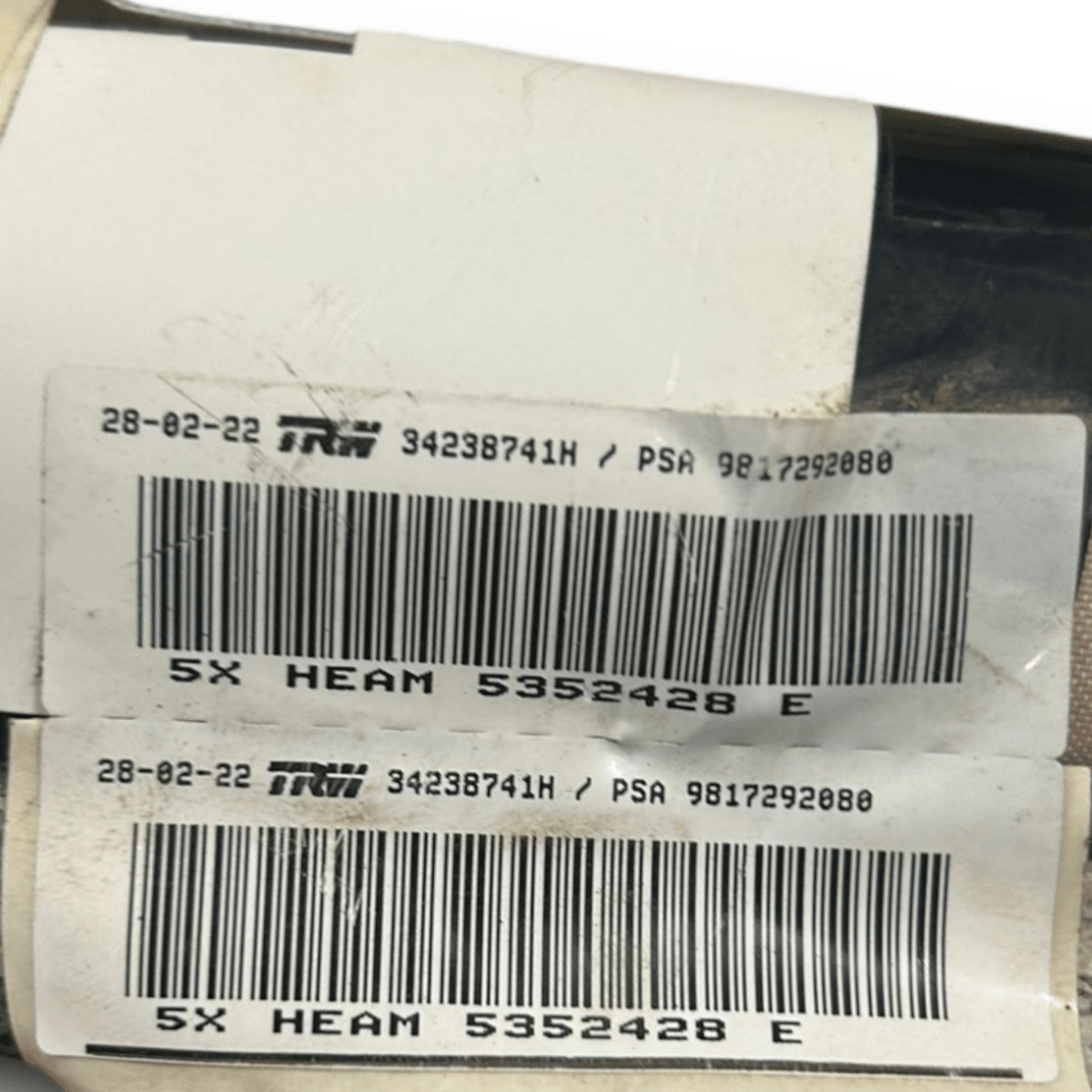 Airbag a tendina anteriore destro citroen berlingo cod:34238741H (2018 >) - F&P CRASH SRLS - Ricambi Usati