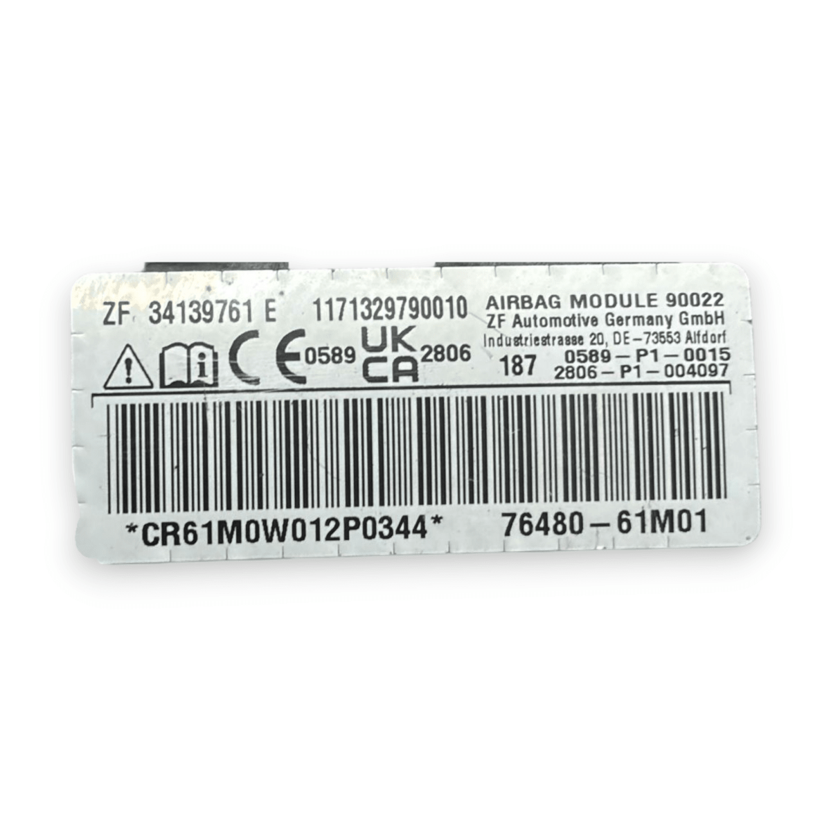 Airbag a tendina anteriore destro (dx) suzuki sx4 s - cross cod:76480 - 61m01 (2022 - ) - F&P CRASH SRL - Ricambi Usati