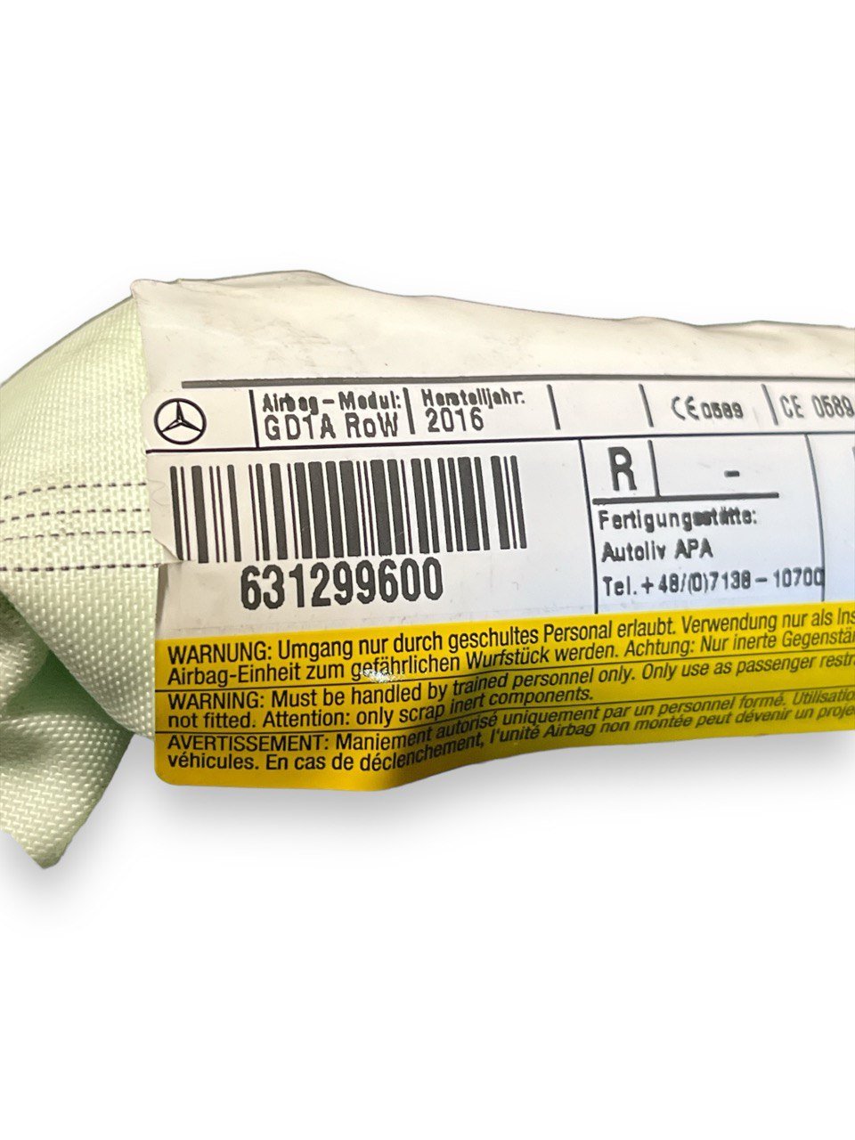 Airbag a tendina anteriore destro Infiniti Q30 (2015 - 2019) cod.631299600 - F&P CRASH SRLS - Ricambi Usati