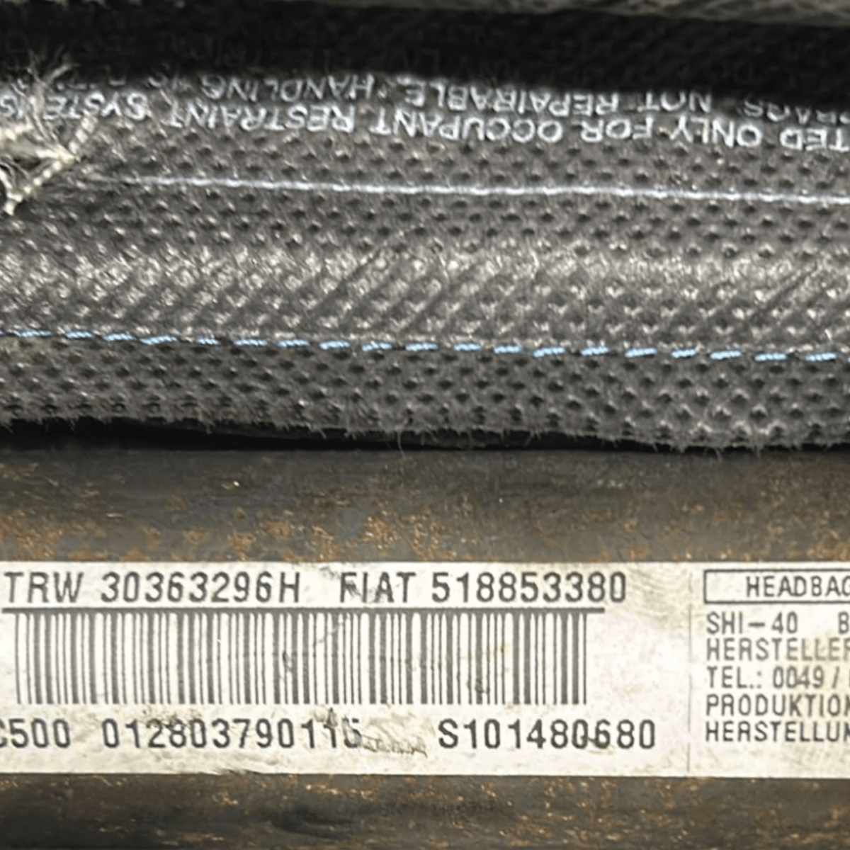 Airbag A Tendina Anteriore Sinistra Fiat Punto Evo cod:518853380 (2012 >) - F&P CRASH SRLS - Ricambi Usati