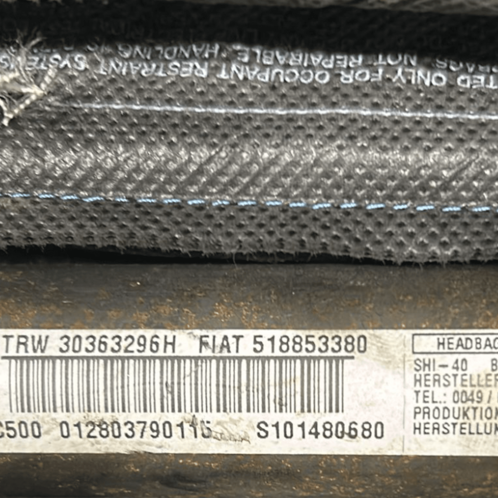 Airbag A Tendina Anteriore Sinistra Fiat Punto Evo cod:518853380 (2012 >) - F&P CRASH SRLS - Ricambi Usati