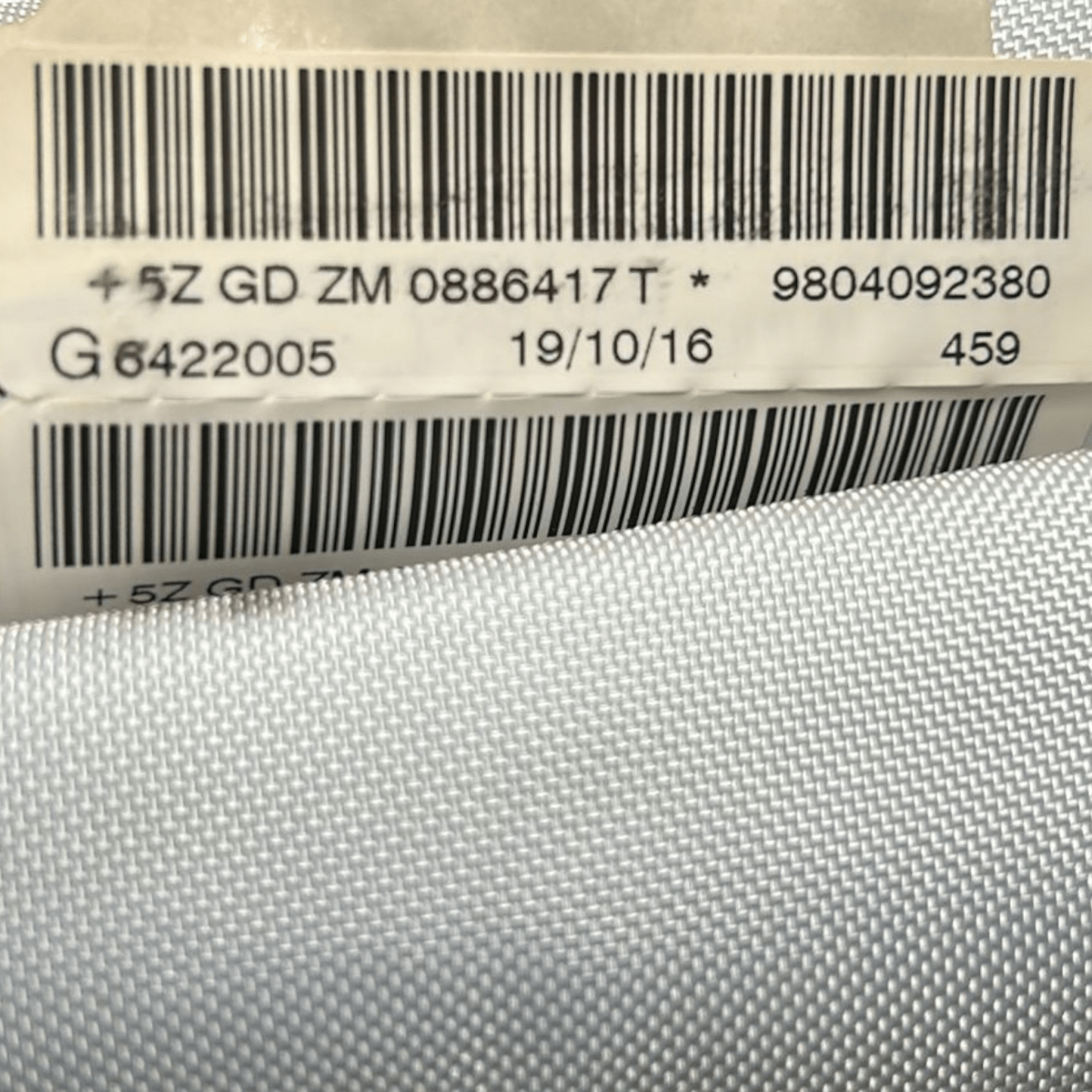 Airbag a tendina anteriore sinistra peugeot 208 cod:9804092380 (2012 > 2019) - F&P CRASH SRL - Ricambi Usati