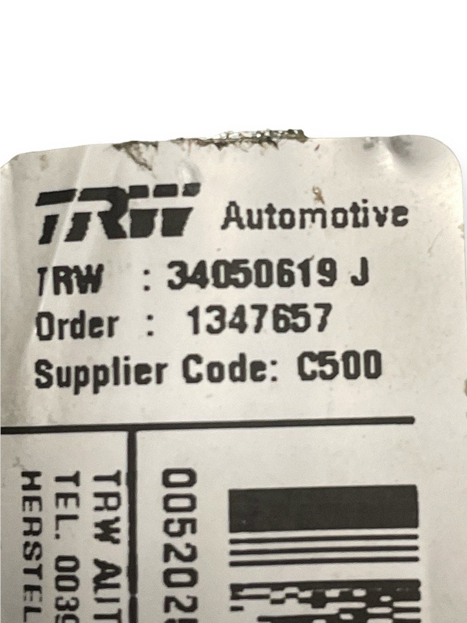 Airbag a tendina Destro Alfa Romeo Mito (2013 - 2016) cod:34050619 - F&P CRASH SRLS - Ricambi Usati