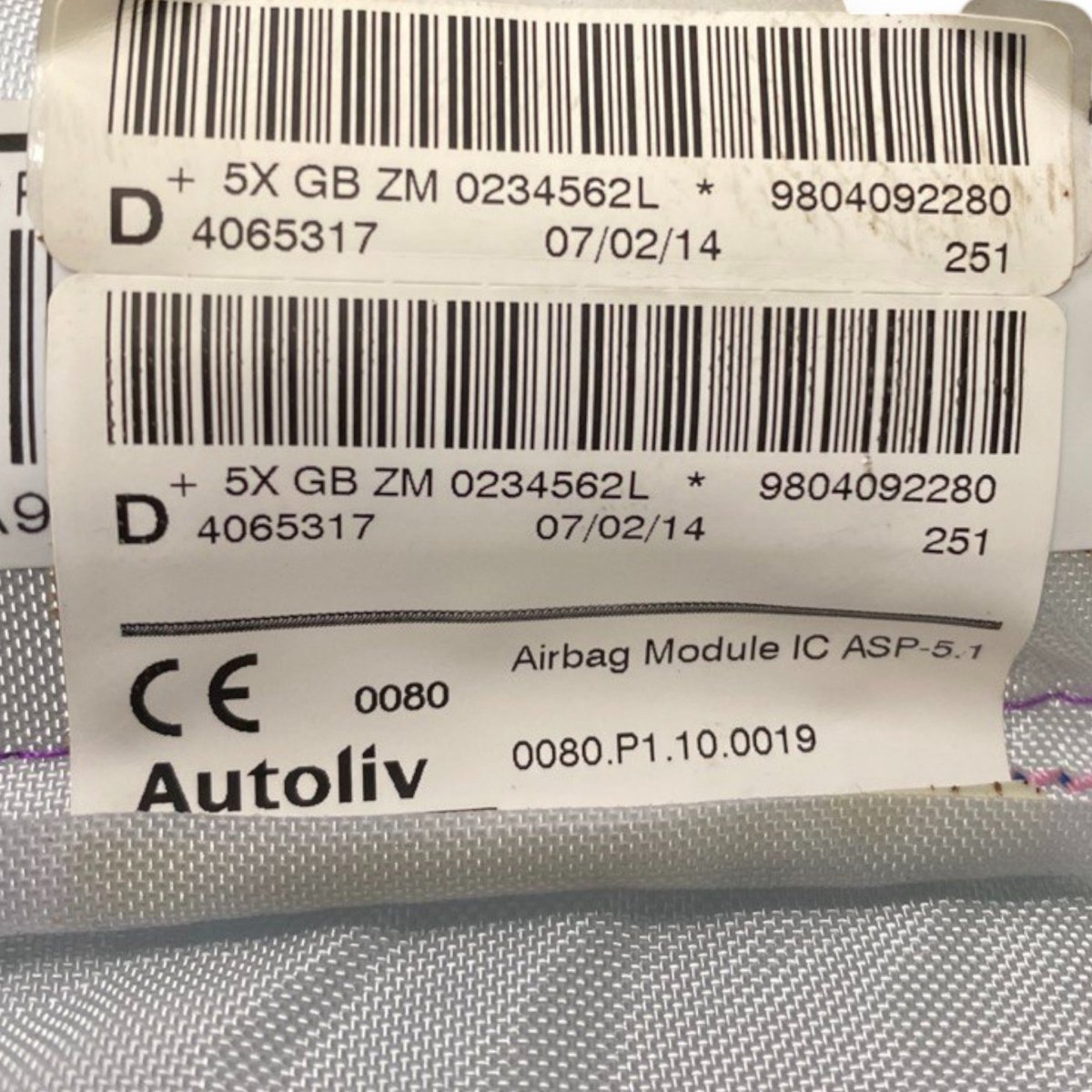 Airbag a tendina destro (dx) peugeot 2008 i Cod: 9804092280 (2008 - 2016) - F&P CRASH SRLS - Ricambi Usati