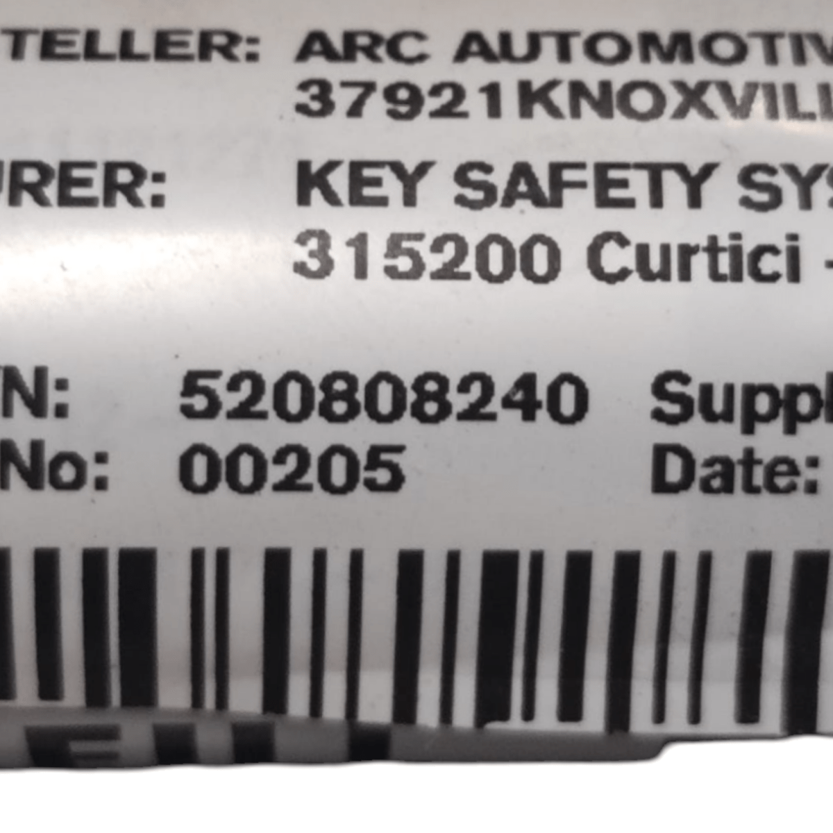 Airbag a tendina destro fiat 500l cod: 520808240 (2012 - 2022) - F&P CRASH SRLS - Ricambi Usati