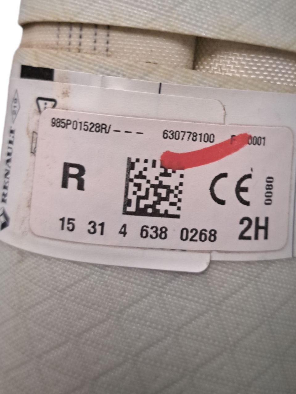 Airbag a tendina destro Renault Kadjar (2015 - 2022) COD:985P01528R - F&P CRASH SRLS - Ricambi Usati