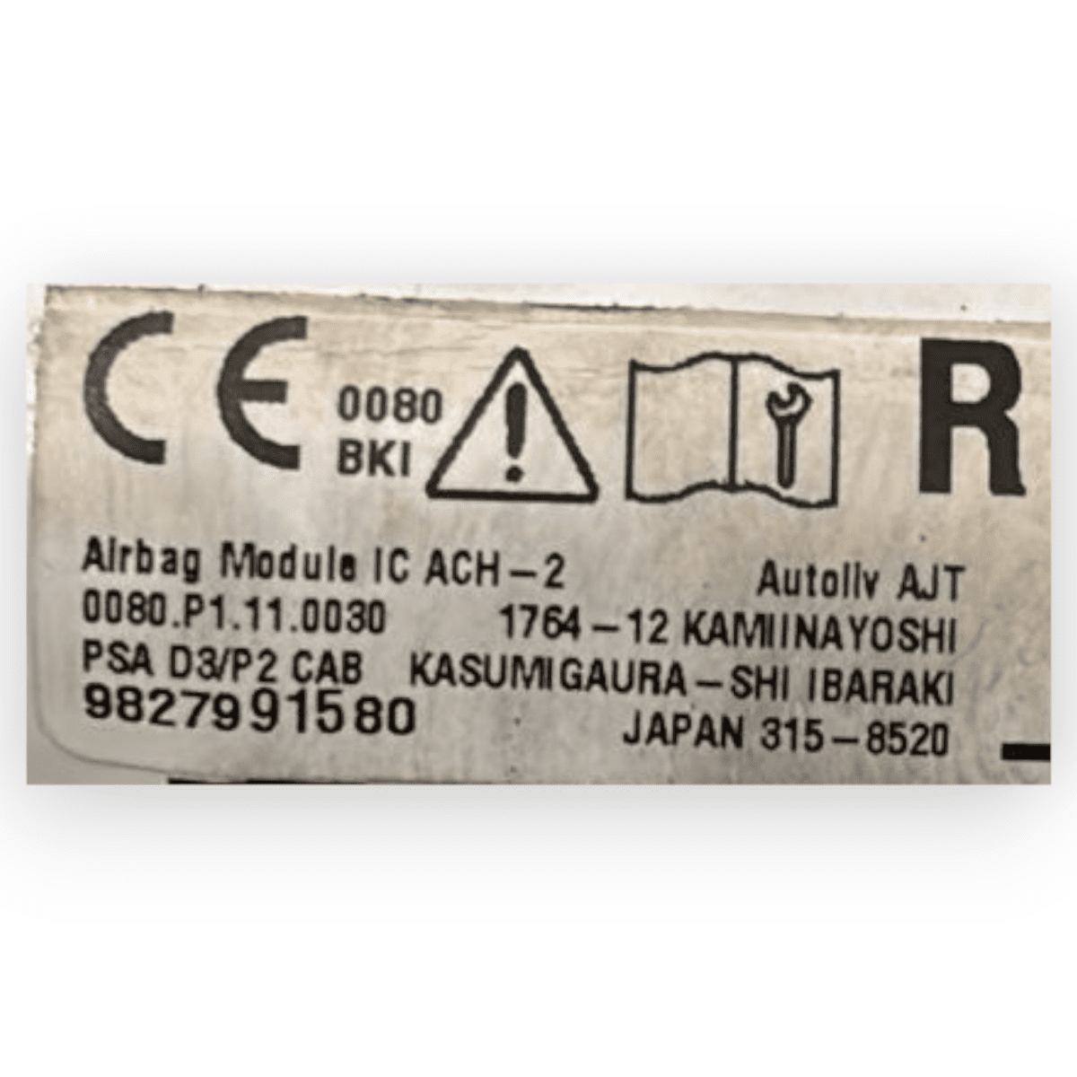 Airbag a tendina laterale destra (dx) peugeot 208 cod:9827991580 (2019 - ) - F&P CRASH SRL - Ricambi Usati