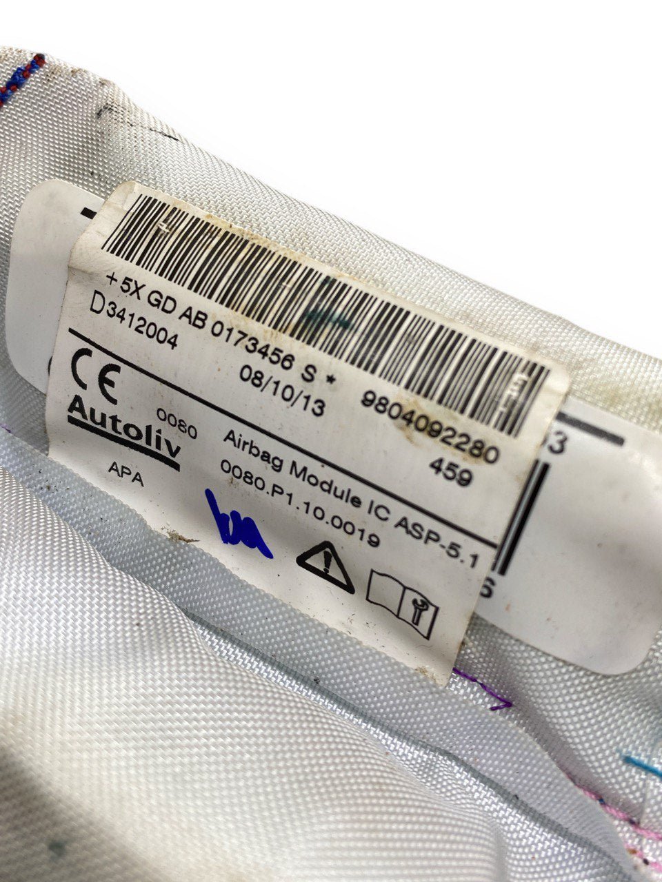 Airbag a Tendina laterale destra Peugeot 208 ( 2016 ) cod. 9804092280 - F&P CRASH SRLS - Ricambi Usati