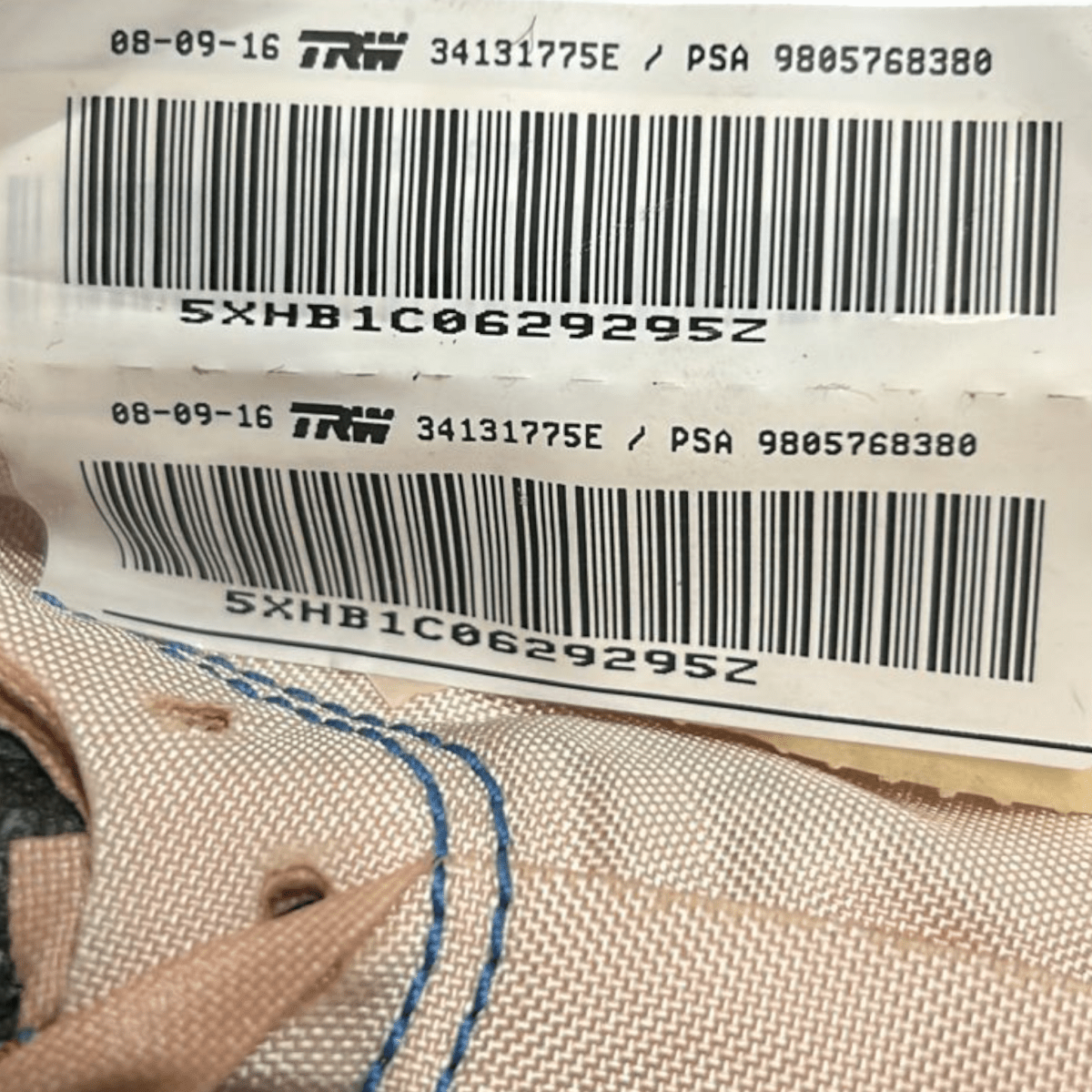 Airbag a tendina laterale destra peuget 308 cod:9805768380 (2013 > 2021) - F&P CRASH SRL - Ricambi Usati