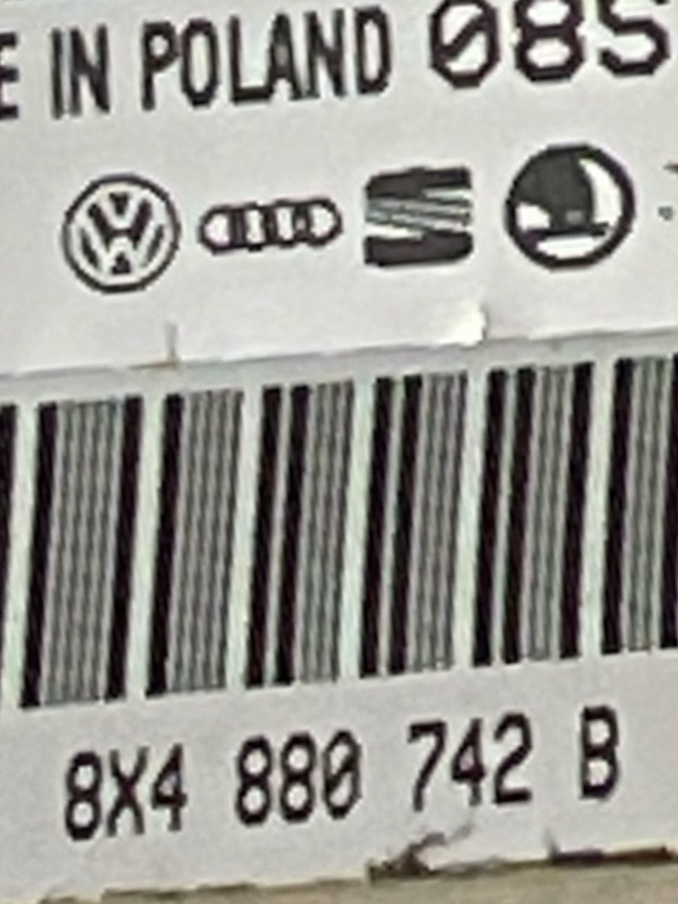 Airbag a tendina laterale destro Audi A1 8X cod:8X4880742b (2010 - 2017) - F&P CRASH SRLS - Ricambi Usati