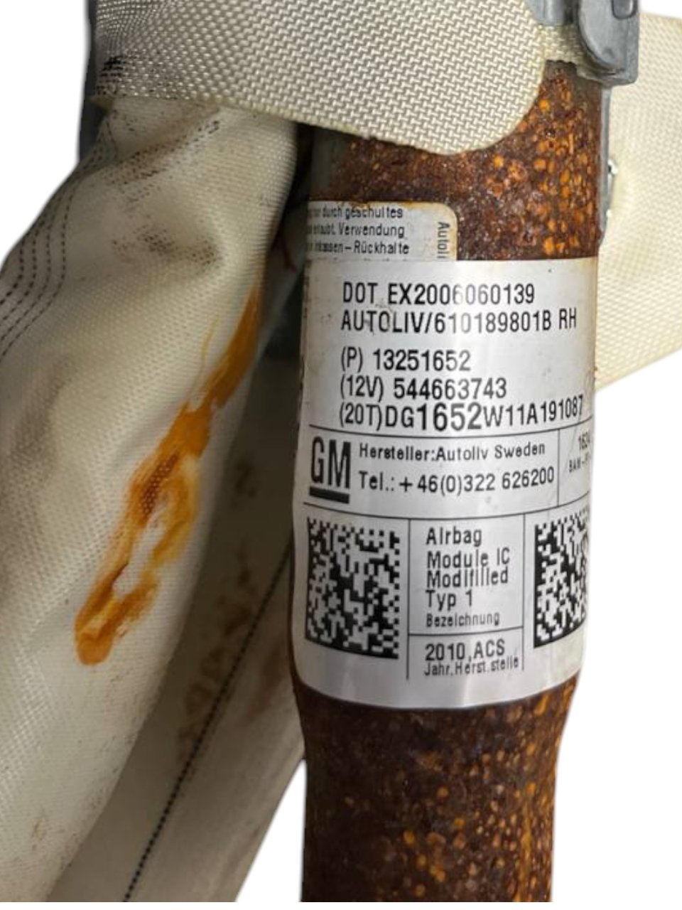 Airbag a tendina laterale destro Chevrolet Cruze (2009 - 2023) cod.13251652 - F&P CRASH SRLS - Ricambi Usati