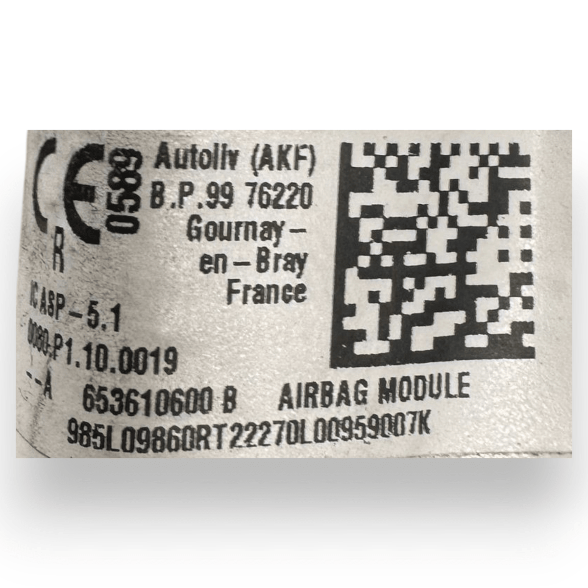 Airbag a tendina laterale destro (dx) Dacia Jogger cod.653610600B (2021-) - F&P CRASH SRL - Ricambi Usati
