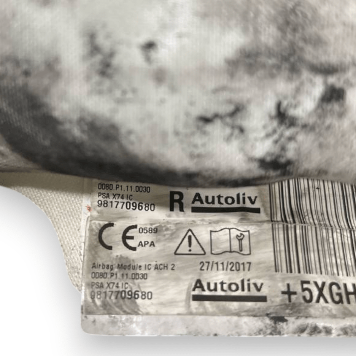 Airbag a Tendina laterale destro (dx) DS7 Crossback (2017 - ) cod: 9817709680 - F&P CRASH SRLS - Ricambi Usati