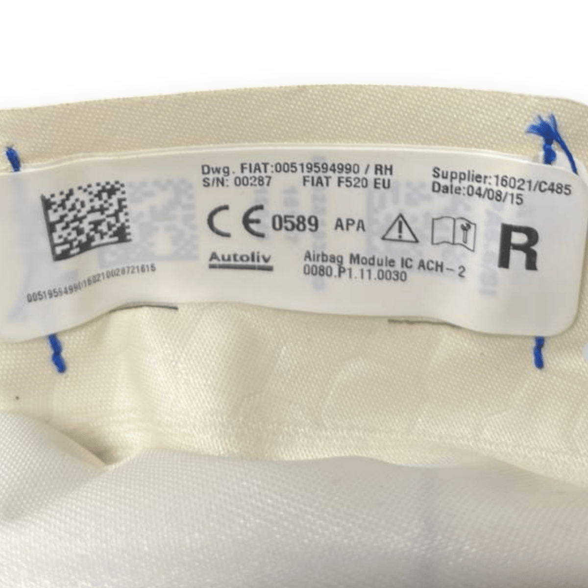 Airbag a Tendina laterale destro (dx) Jeep Renegade (2014 - ) cod: 00519594990 - F&P CRASH SRL - Ricambi Usati