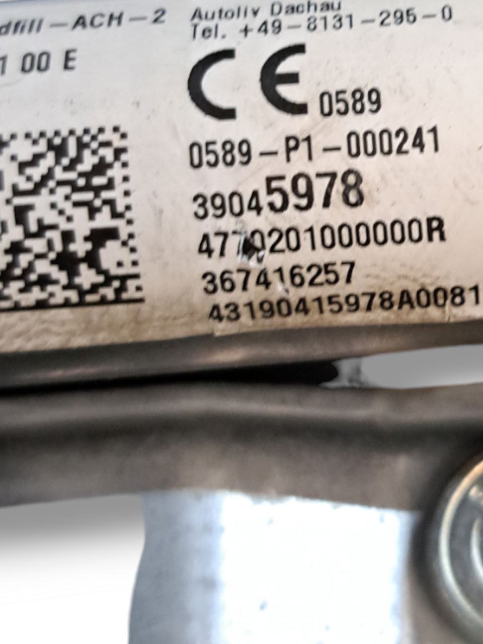 Airbag a tendina laterale destro (dx) Opel Corsa E 1.4 benzina (2015>) COD:39045978 - F&P CRASH SRLS - Ricambi Usati