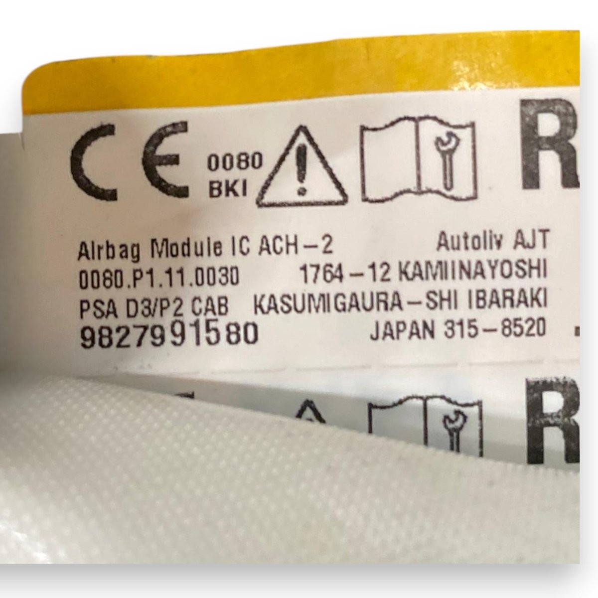 Airbag a tendina laterale destro (dx) Opel Corsa F (2019 - ) Cod: 9827991580 - F&P CRASH SRL - Ricambi Usati