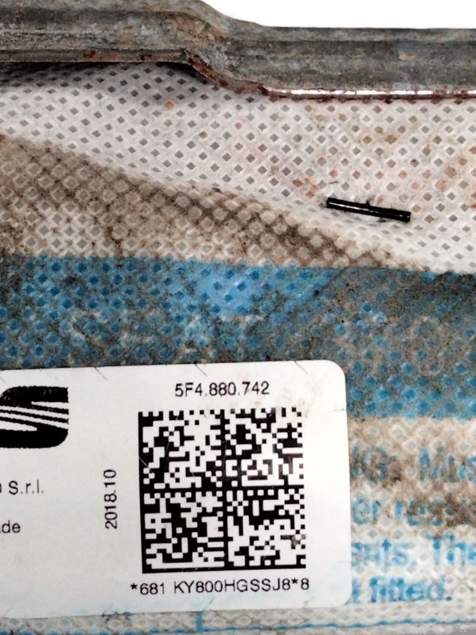 Airbag a tendina laterale destro (dx) Seat Leon (FR) (2015 > ) cod. 5F4880742 - F&P CRASH SRLS - Ricambi Usati