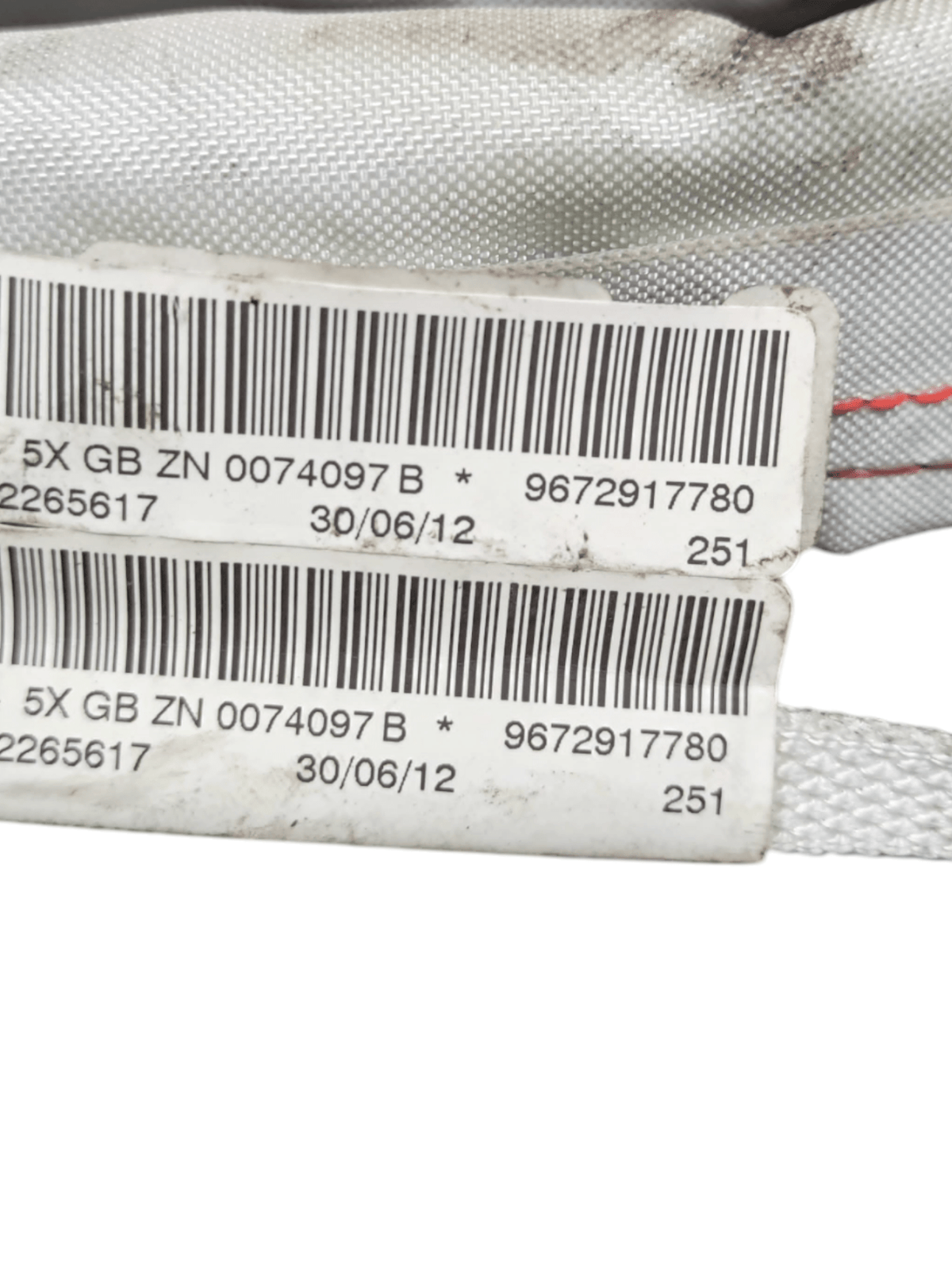 Airbag a Tendina Laterale Destro Peugeot 208 COD:9672917780 (2012 - 2019) - F&P CRASH SRLS - Ricambi Usati