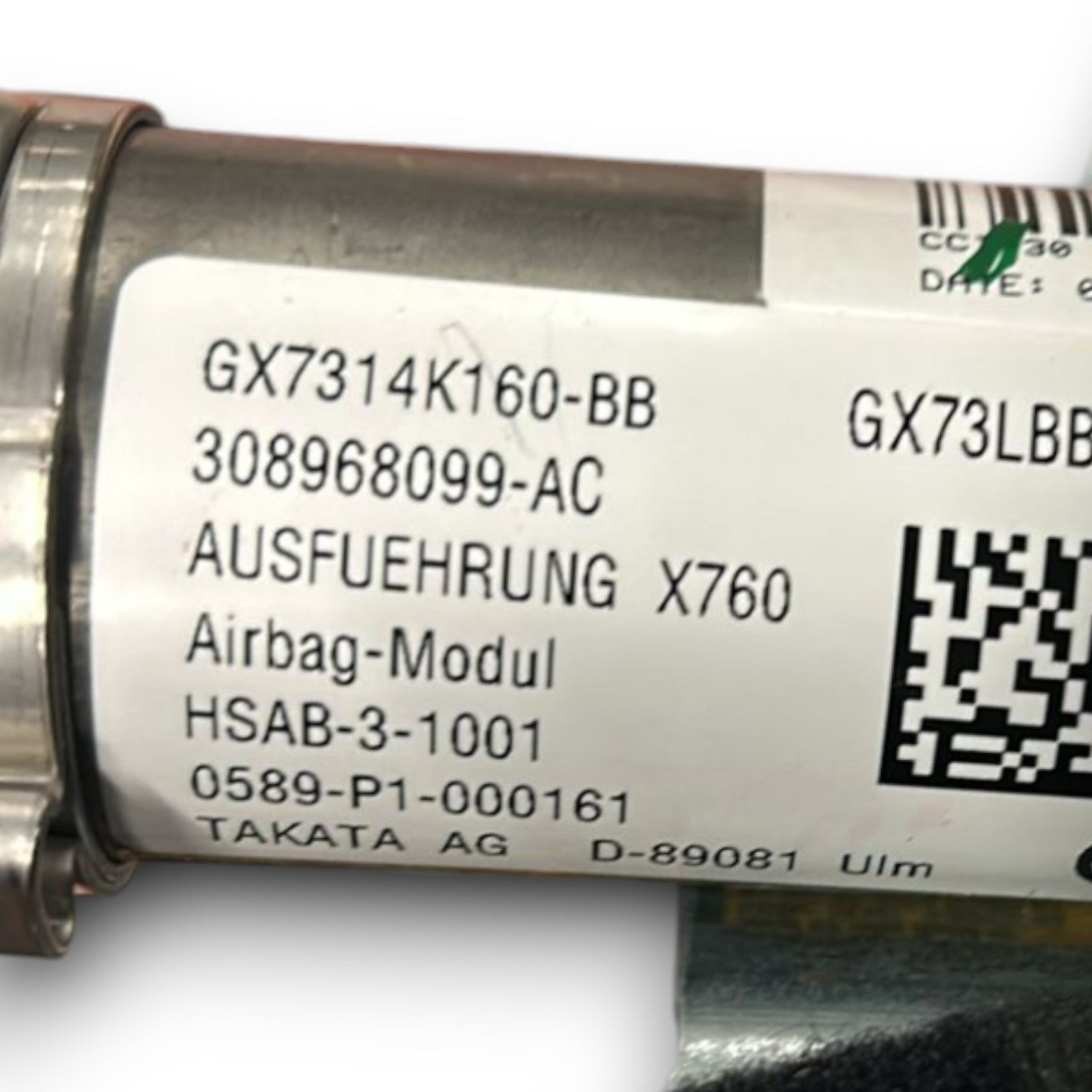 Airbag A tendina Laterale Sinistra Jaguar XE cod:GX7314K160 - BB (2015 > 2024) - F&P CRASH SRLS - Ricambi Usati