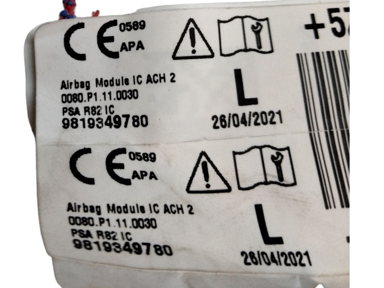 Airbag a tendina laterale sinistra sx Peugeot 508 (2017) cod.9819349780 - F&P CRASH SRLS - Ricambi Usati