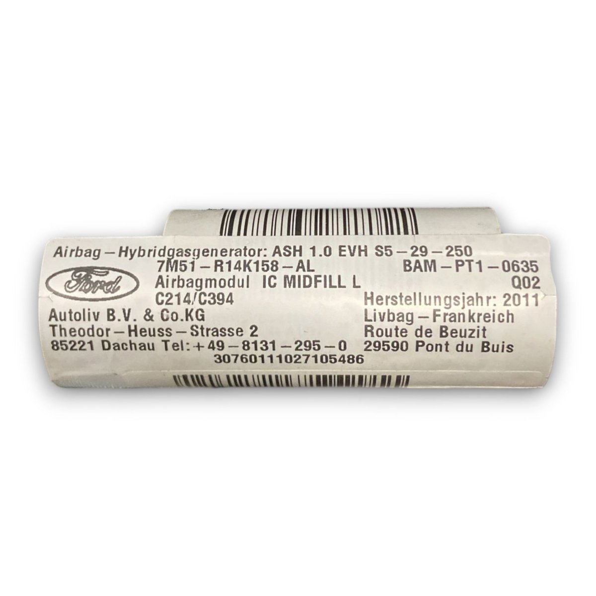 Airbag a tendina laterale sinistro ford kuga cod . 7m51 - r14k158 - al (2008 > 2012) - F&P CRASH SRL - Ricambi Usati