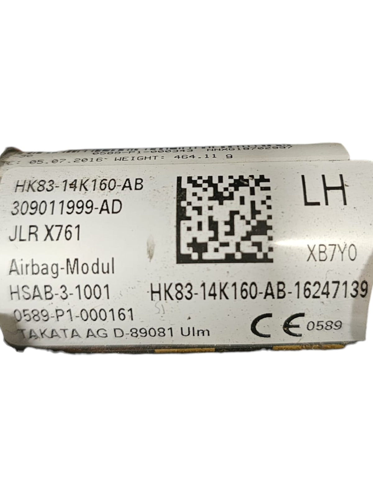 Airbag a Tendina Laterale Sinistro Jaguar F - Pace (2016 - >) Cod:HK83 - 14K160 - AB - F&P CRASH SRLS - Ricambi Usati