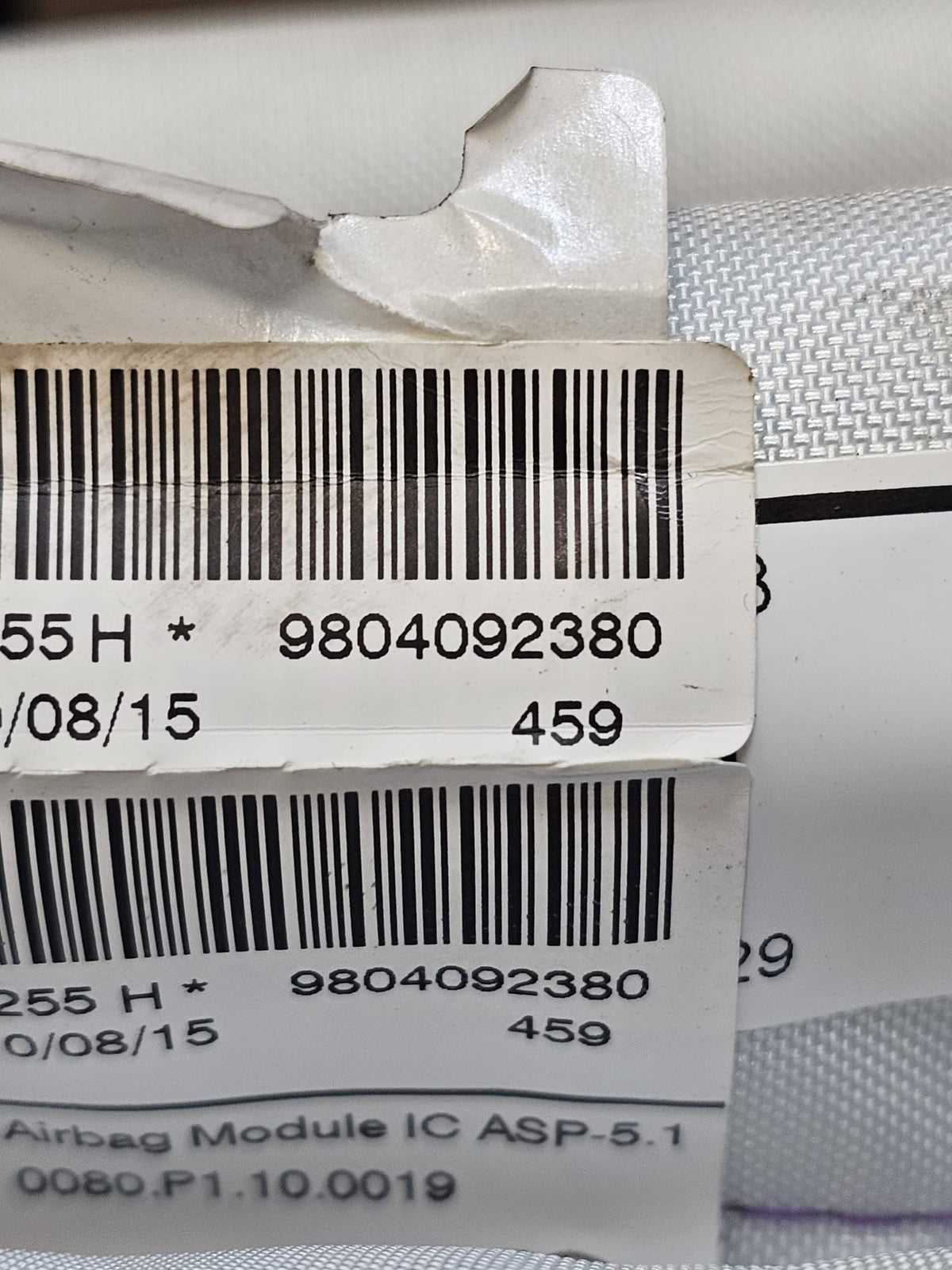 Airbag a Tendina Laterale Sinistro Peugeot 208 I Cod:9804092380 (2012 - 2019) - F&P CRASH SRLS - Ricambi Usati