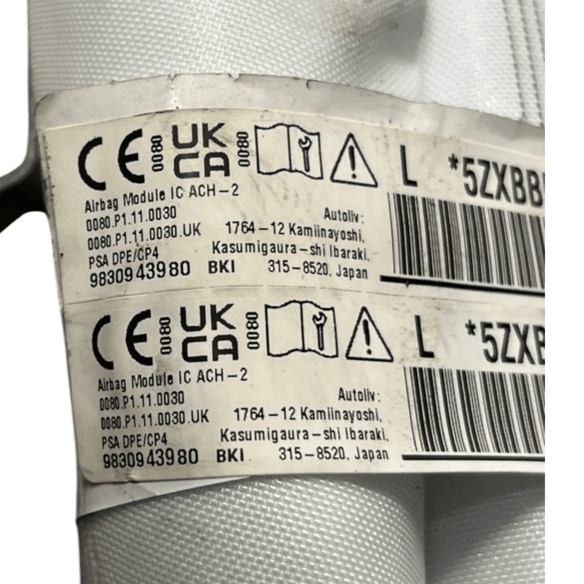 Airbag a tendina laterale sinistro Peugeot 308 (2021 - >) cod.9830943980 - F&P CRASH SRLS - Ricambi Usati