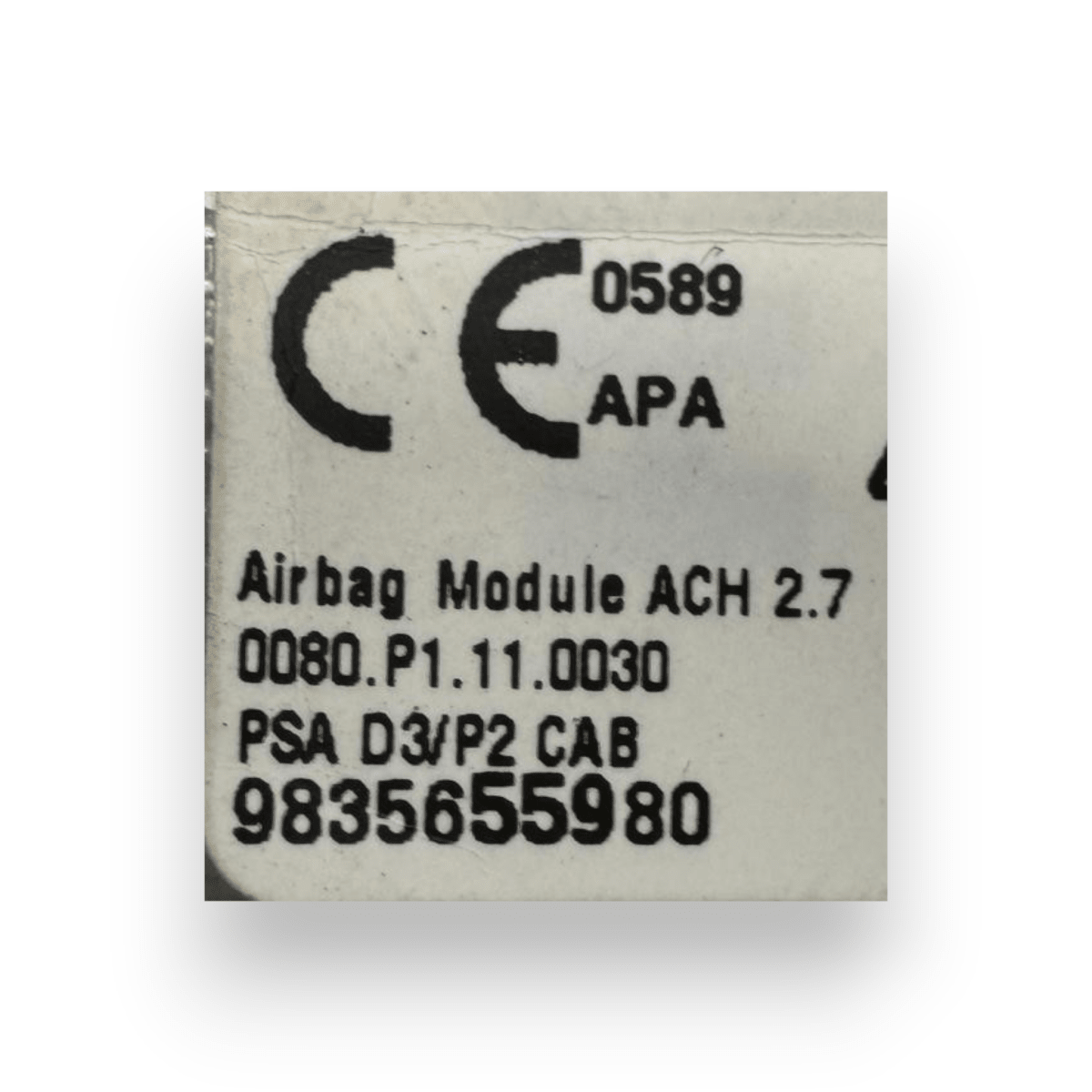 Airbag a tendina laterale sinistro (sx) DS 3 Crossback cod.9835655980 (2018 - ) - F&P CRASH SRL - Ricambi Usati
