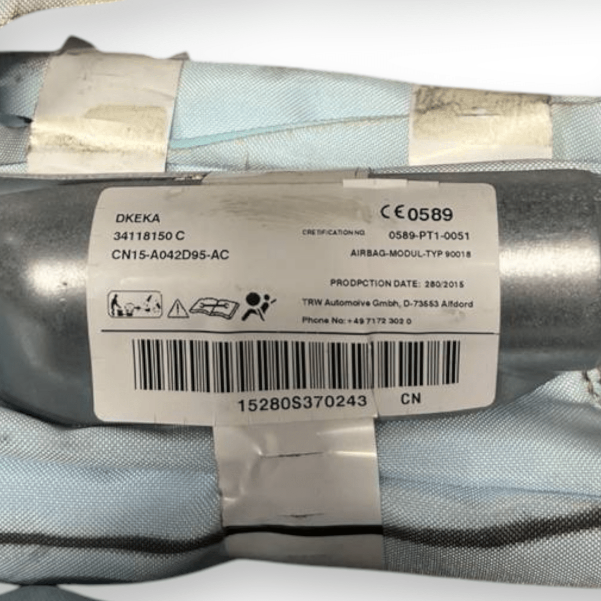 Airbag a Tendina laterale sinistro (sx) Ford Ecosport II (2018) cod: CN15 - A042D95 - AC - F&P CRASH SRLS - Ricambi Usati