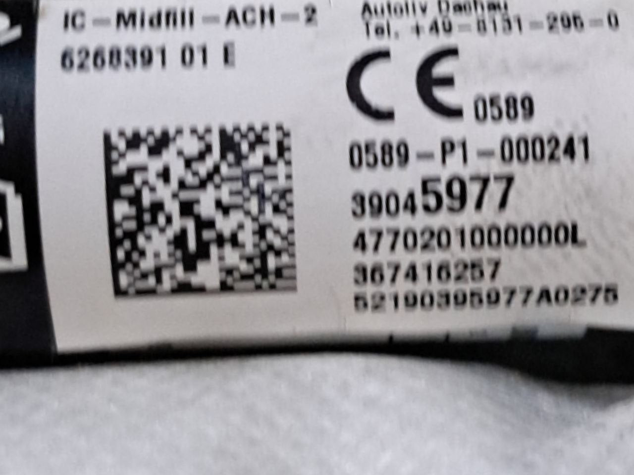 Airbag a tendina laterale sinistro (sx) Opel Corsa E 1.4 benzina (2015>) COD:39045977 - F&P CRASH SRLS - Ricambi Usati