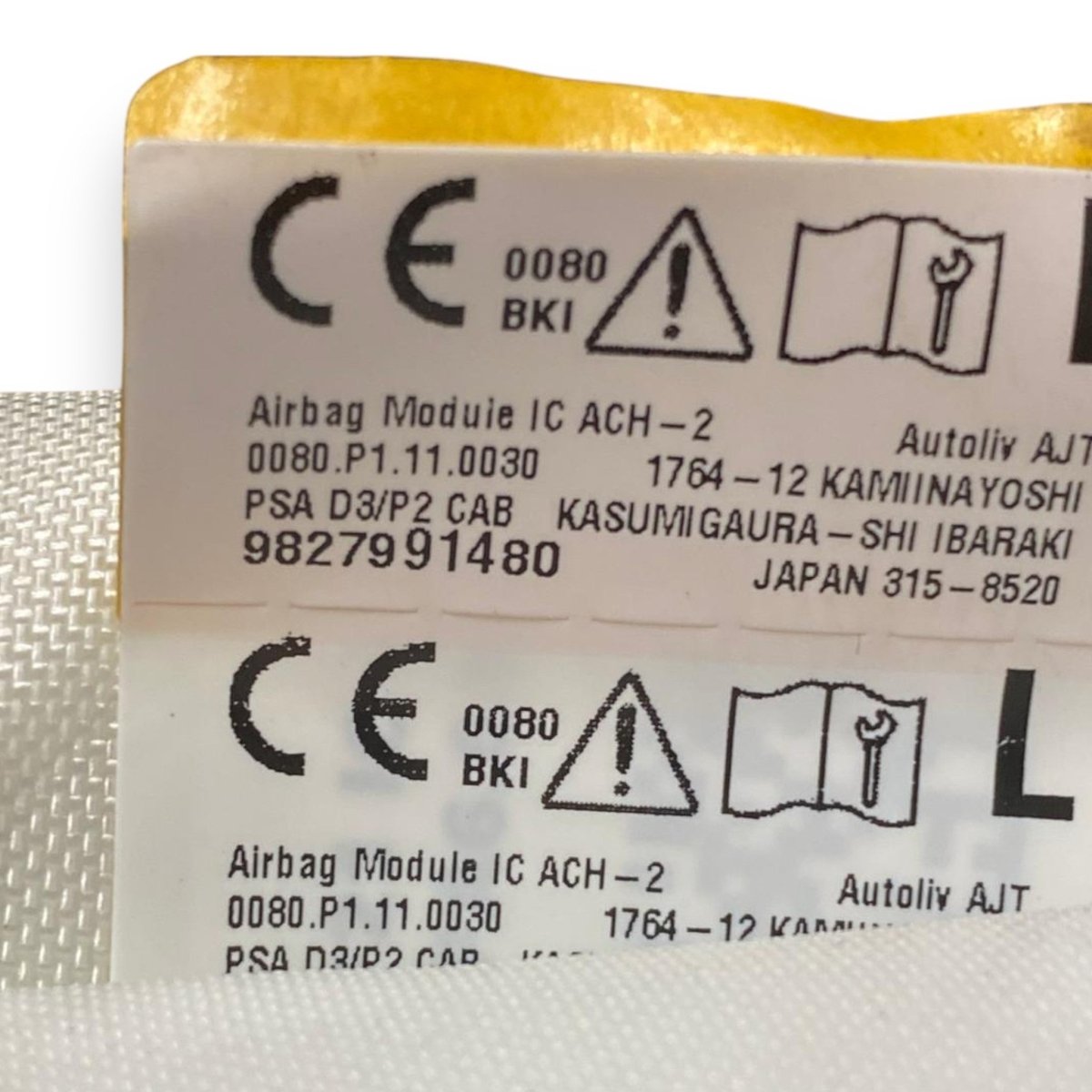Left side curtain airbag (sx) Opel Corsa F (2019 - ) Code: 9827991480 - F&P CRASH SRL - Used Parts