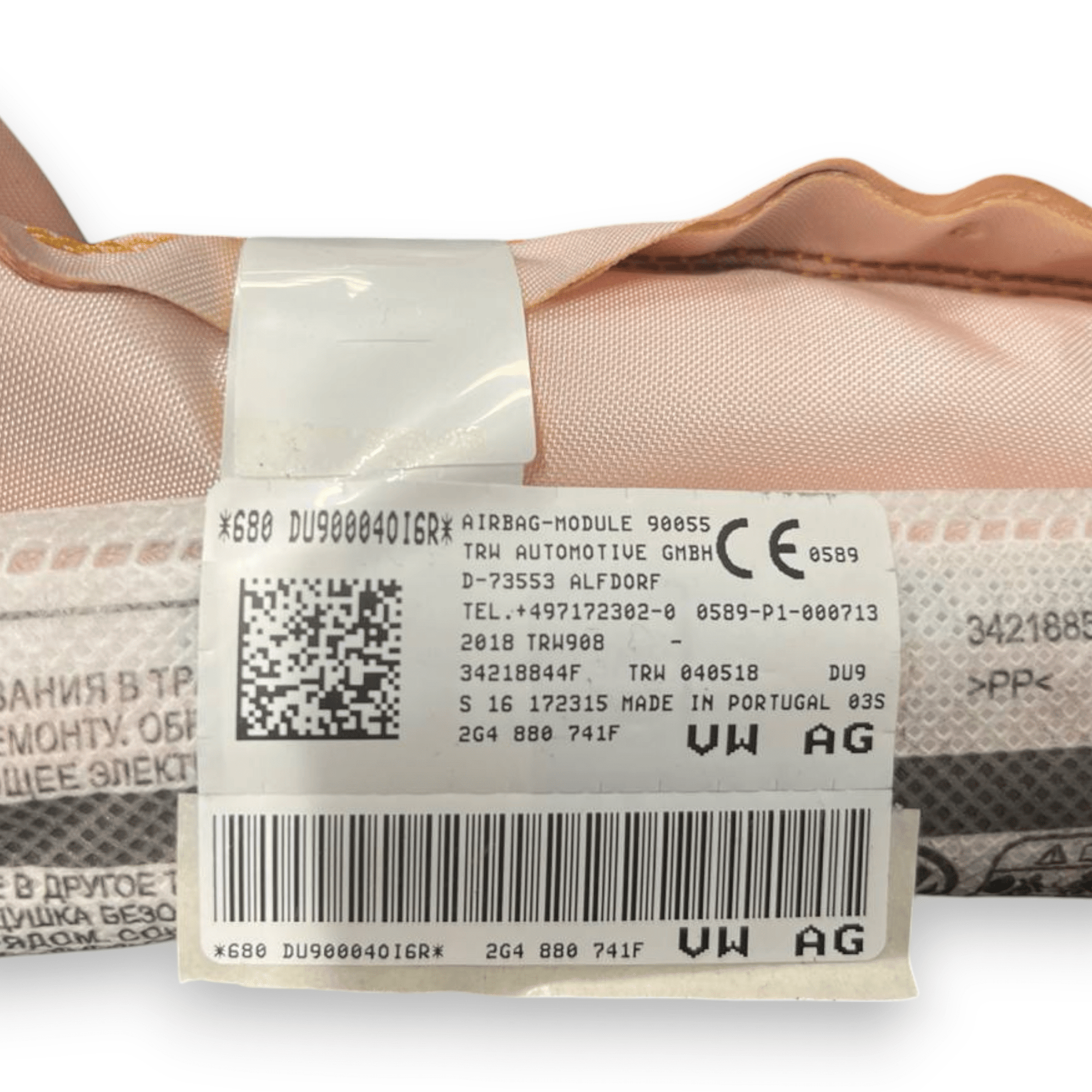 Airbag a Tendina laterale sinistro (sx) Volkswagen Polo VI AW1 (2017 - ) cod: 2G4880741F - F&P CRASH SRLS - Ricambi Usati