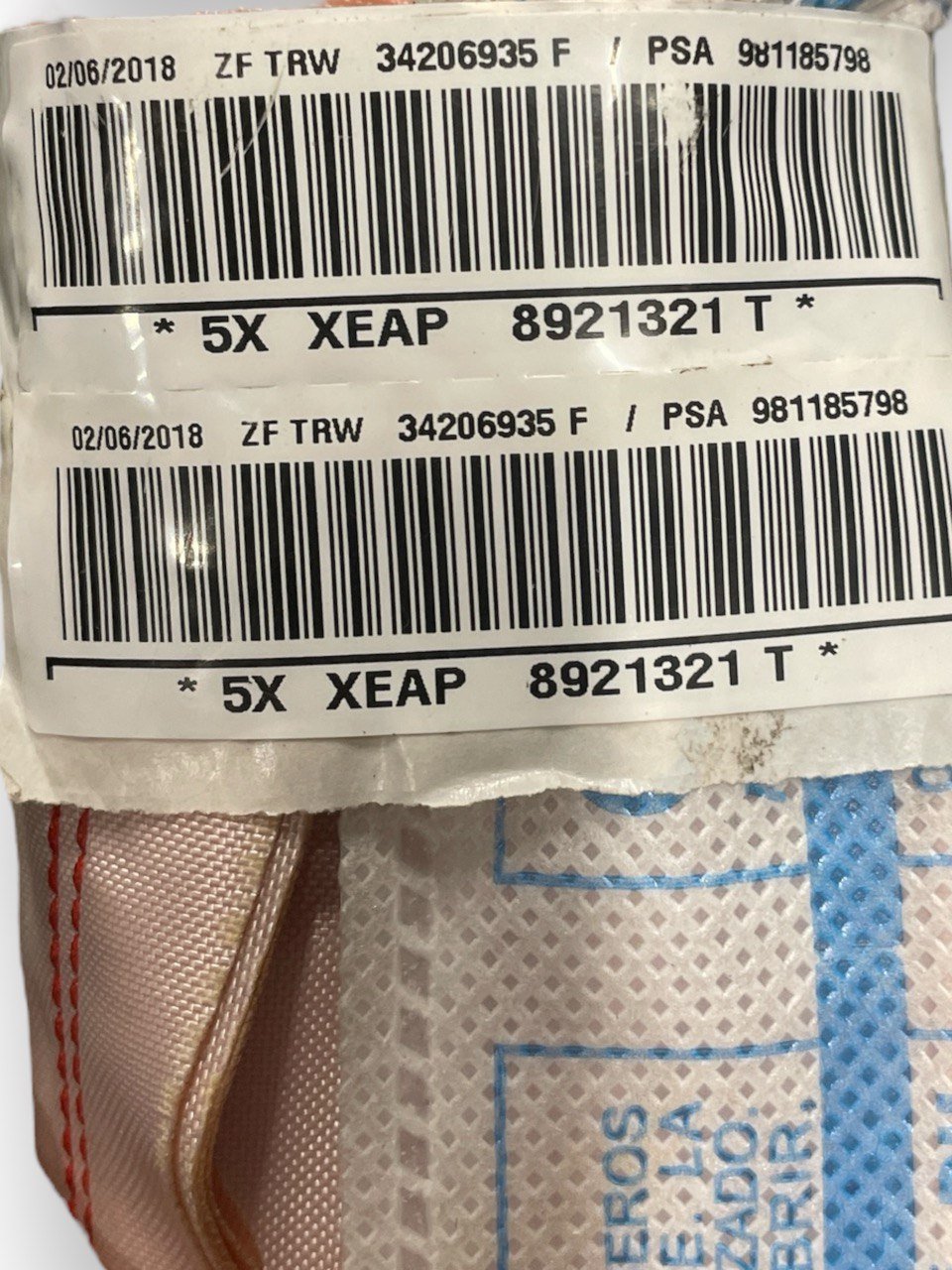 Airbag a tendina lato destro Citroen C3 (2017>) cod:34206935f - F&P CRASH SRLS - Ricambi Usati