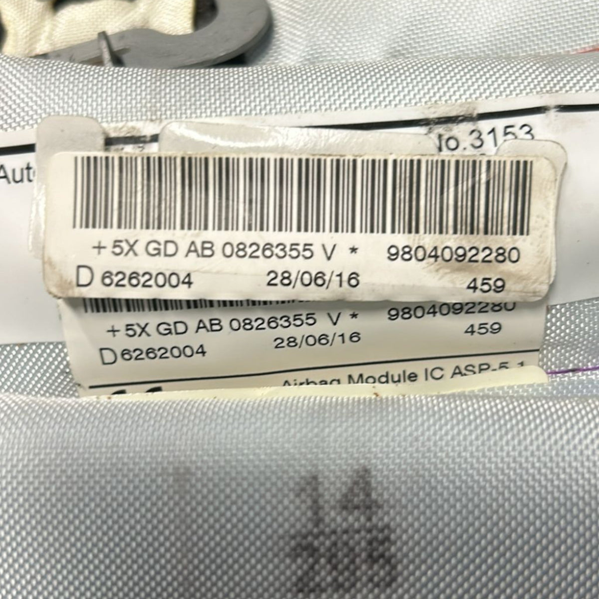 Airbag A Tendina Lato destro Peugeot 208 cod:9804092280 (2012 > 2019) - F&P CRASH SRLS - Ricambi Usati