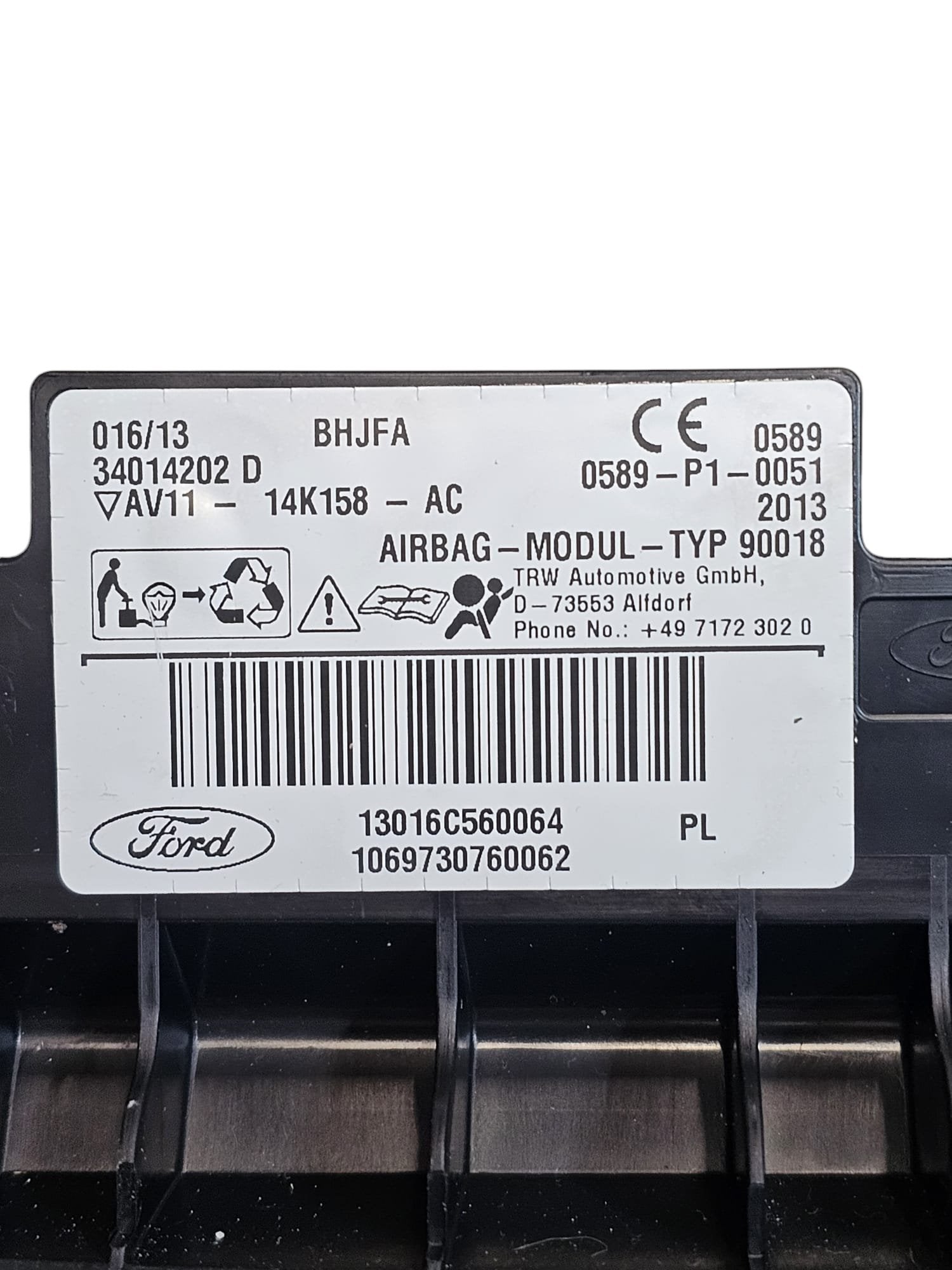 Airbag a Tendina Lato Sinistro Ford B - Max (2012 - 2018) Cod:AV11 - 14K158 - AC - F&P CRASH SRLS - Ricambi Usati