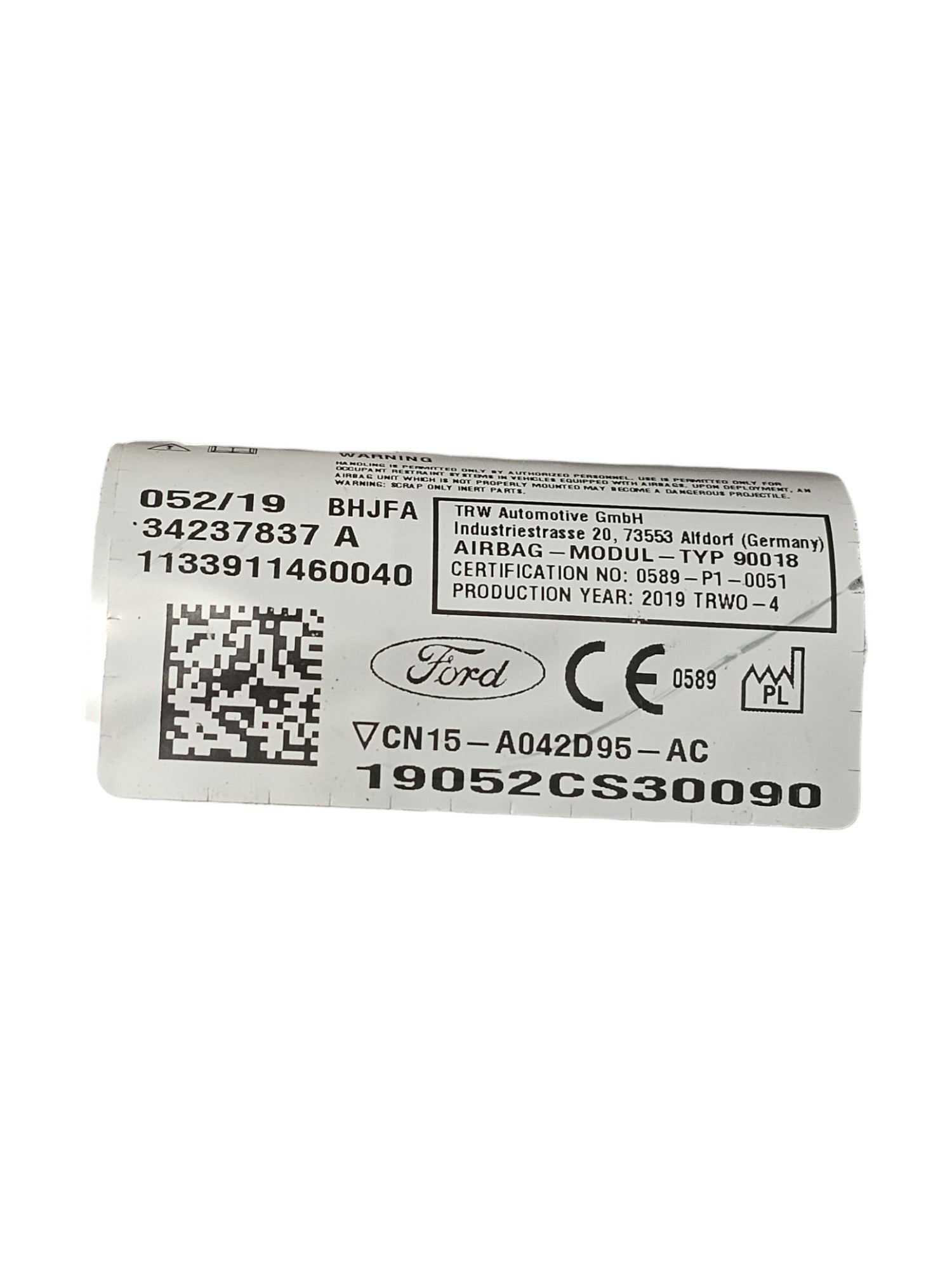 AirBag A Tendina Lato Sinistro Ford Ecosport II Cod:CN15A042D95AC (2012 - 2023) - F&P CRASH SRLS - Ricambi Usati